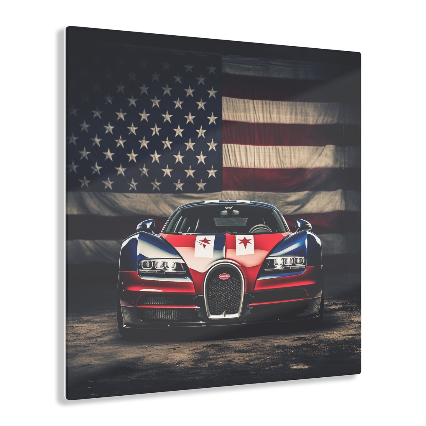 Acrylic Prints Bugatti American Flag 3