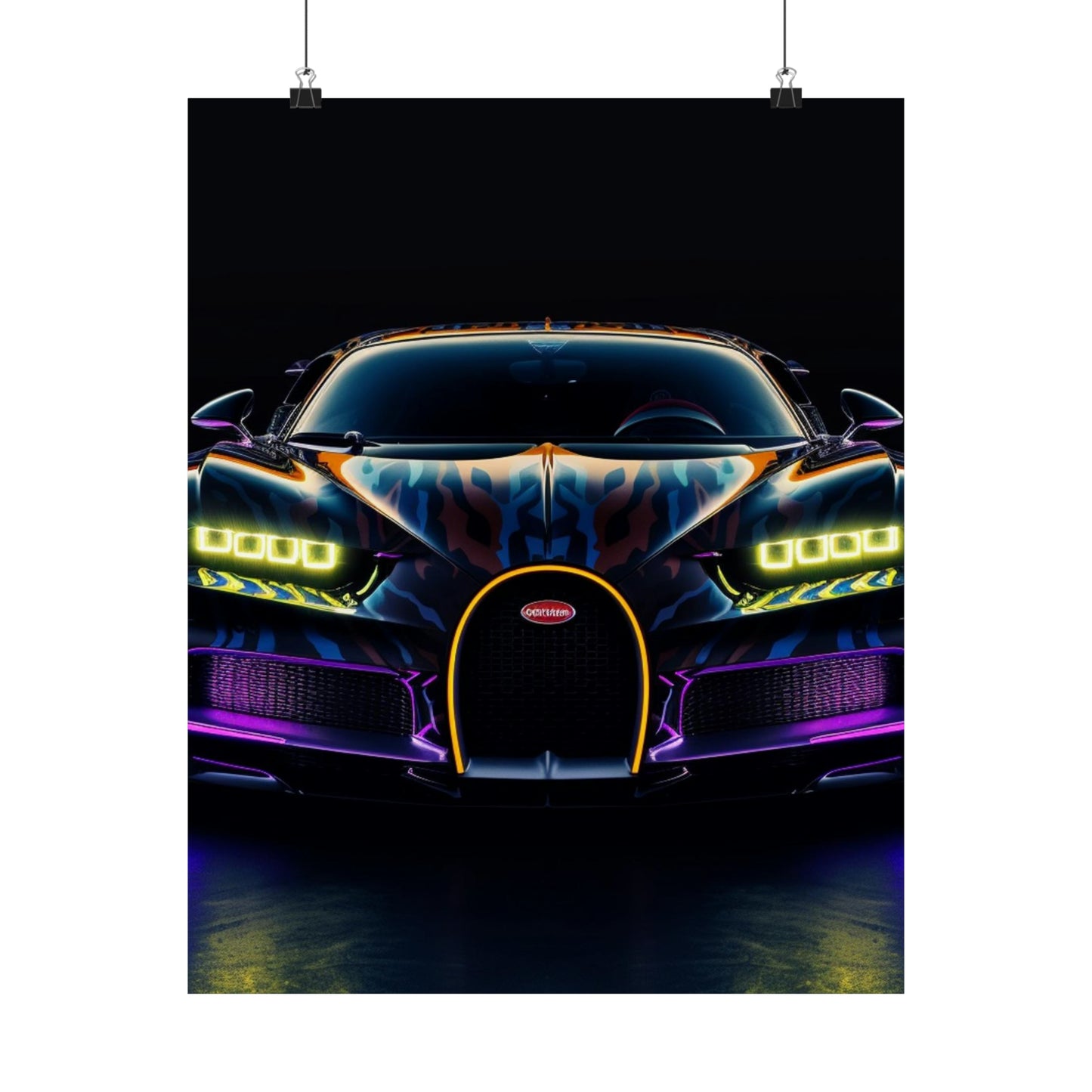 Premium Matte Vertical Posters Hyper Bugatti Chiron 3