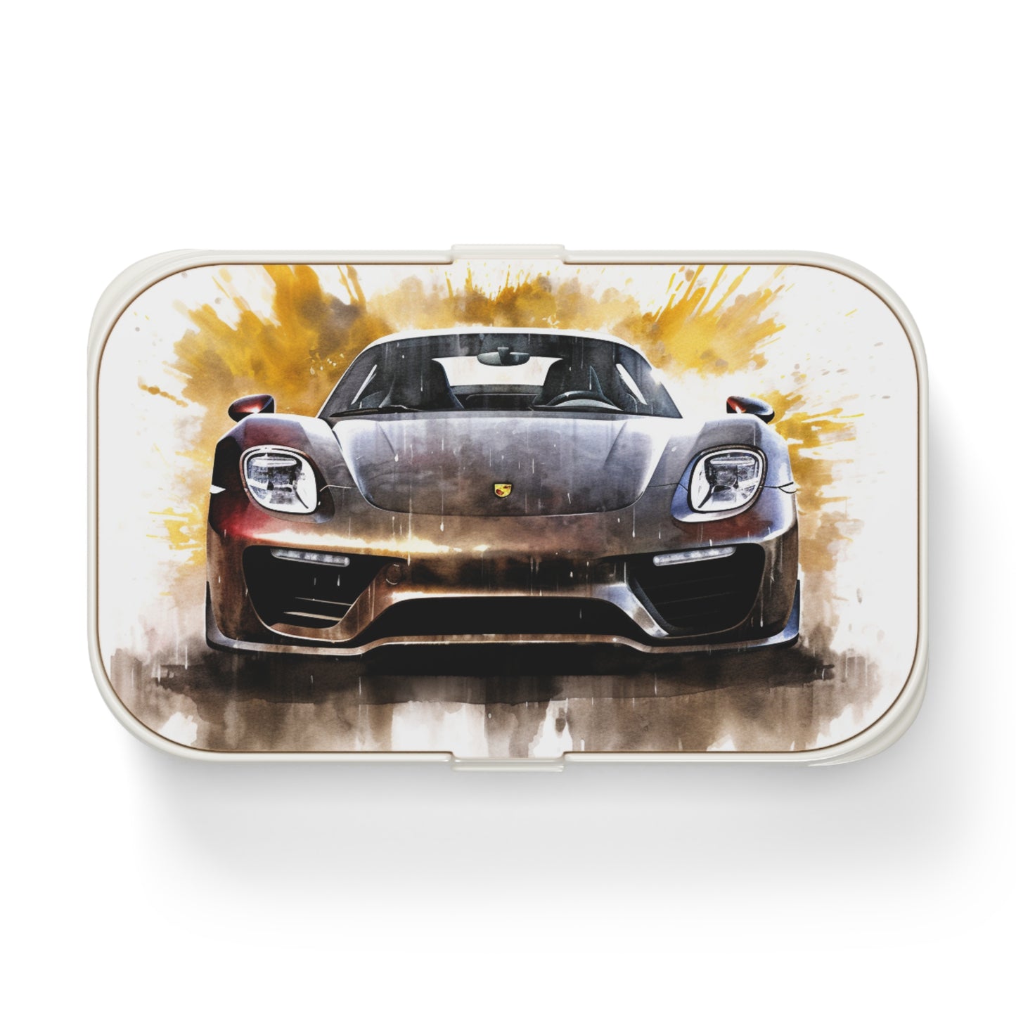 Bento Lunch Box 918 Spyder white background driving fast with water splashing 1