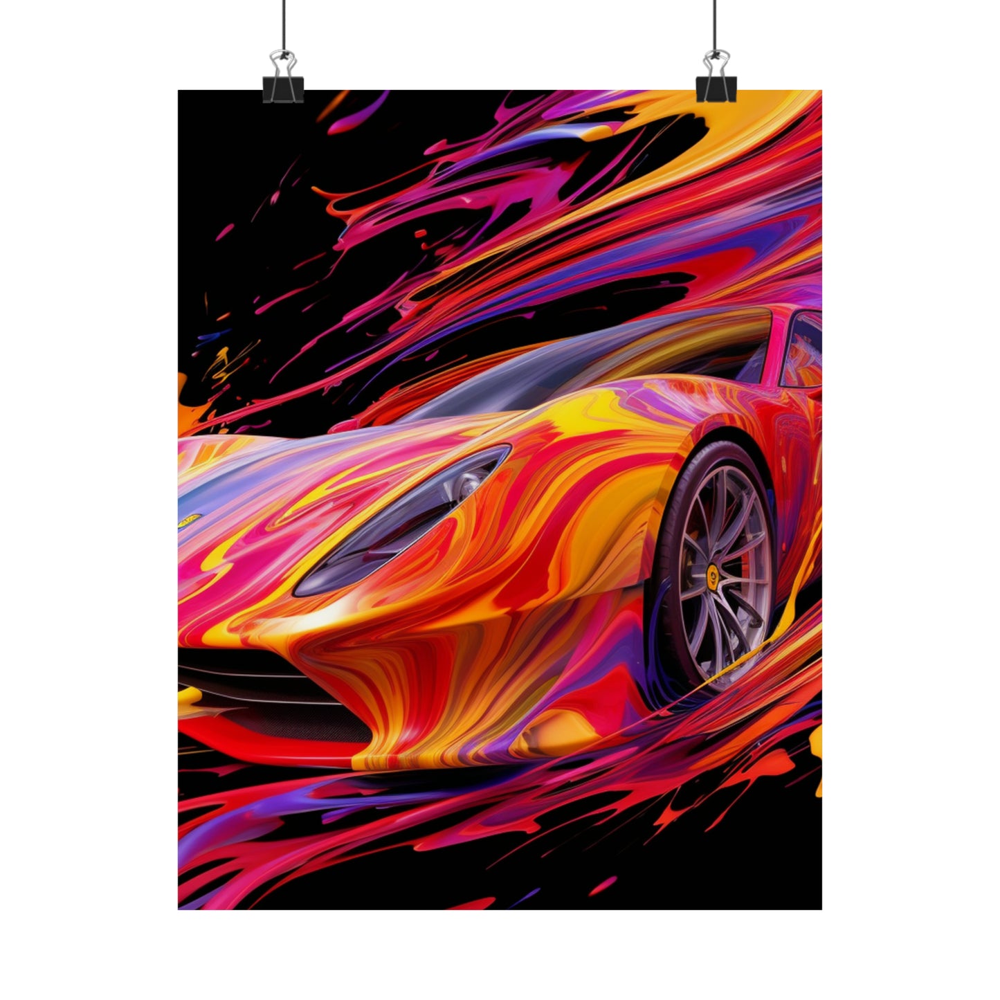 Premium Matte Vertical Posters Ferrari Water Fusion 2