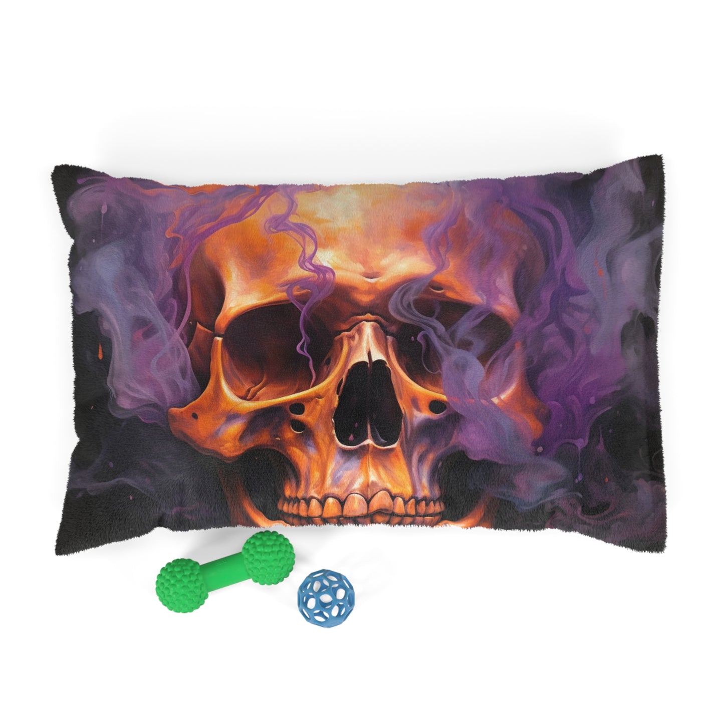 Pet Bed Skull Flames 4