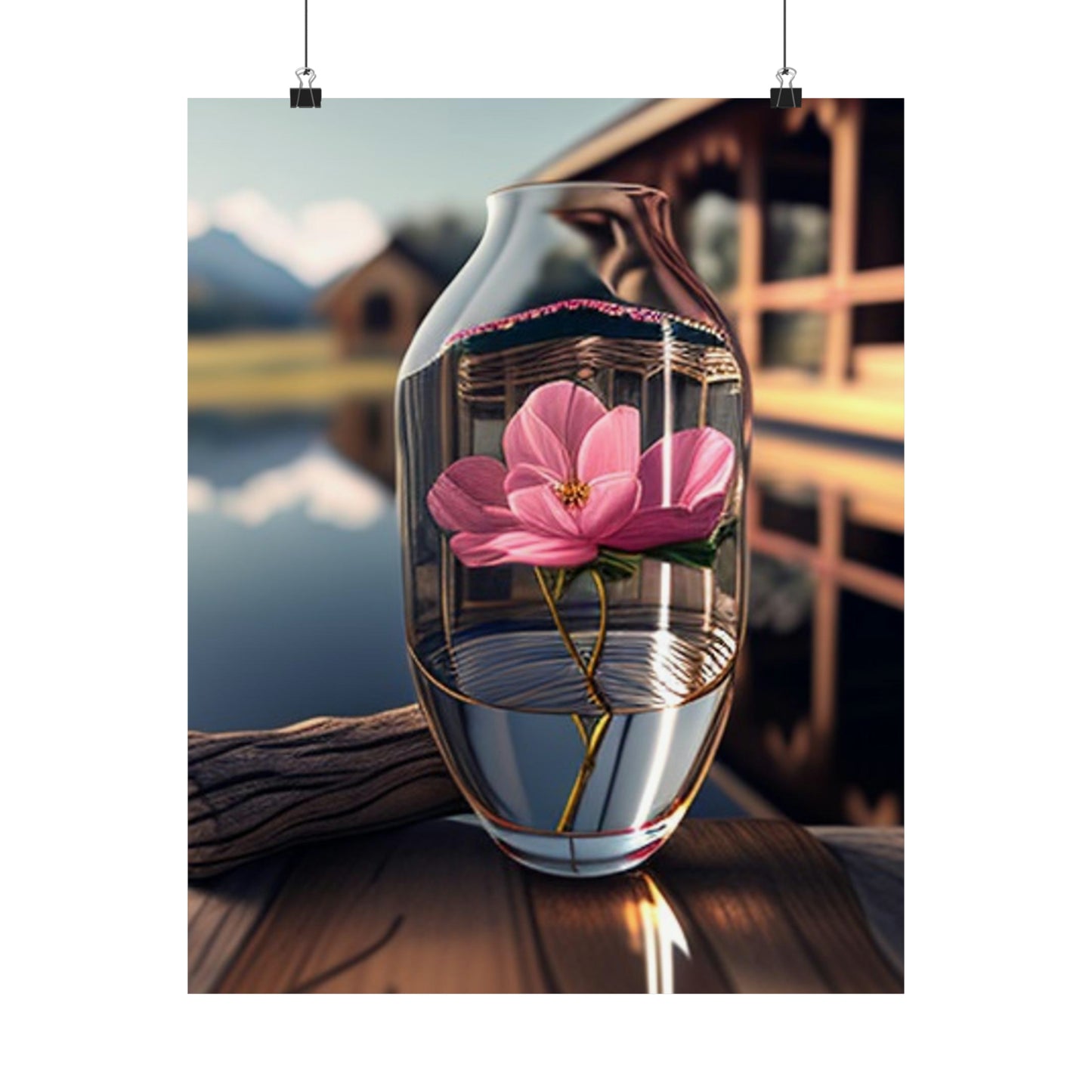 Premium Matte Vertical Posters Pink Magnolia 4