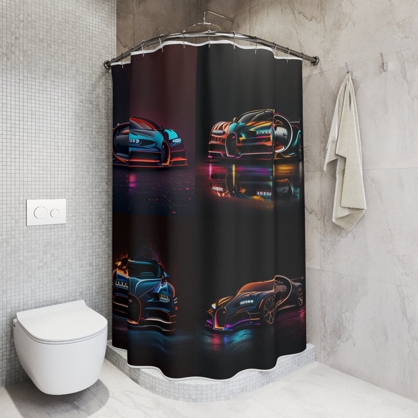 Polyester Shower Curtain Bugatti Chiron Super 5