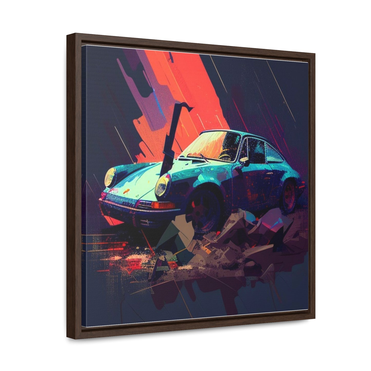 Gallery Canvas Wraps, Square Frame Porsche Abstract 2
