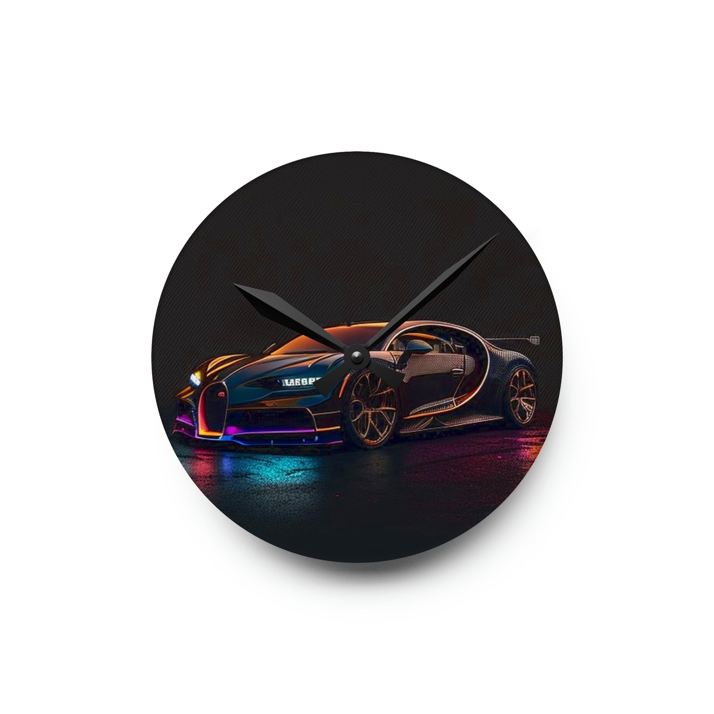 Acrylic Wall Clock Bugatti Chiron Super 4