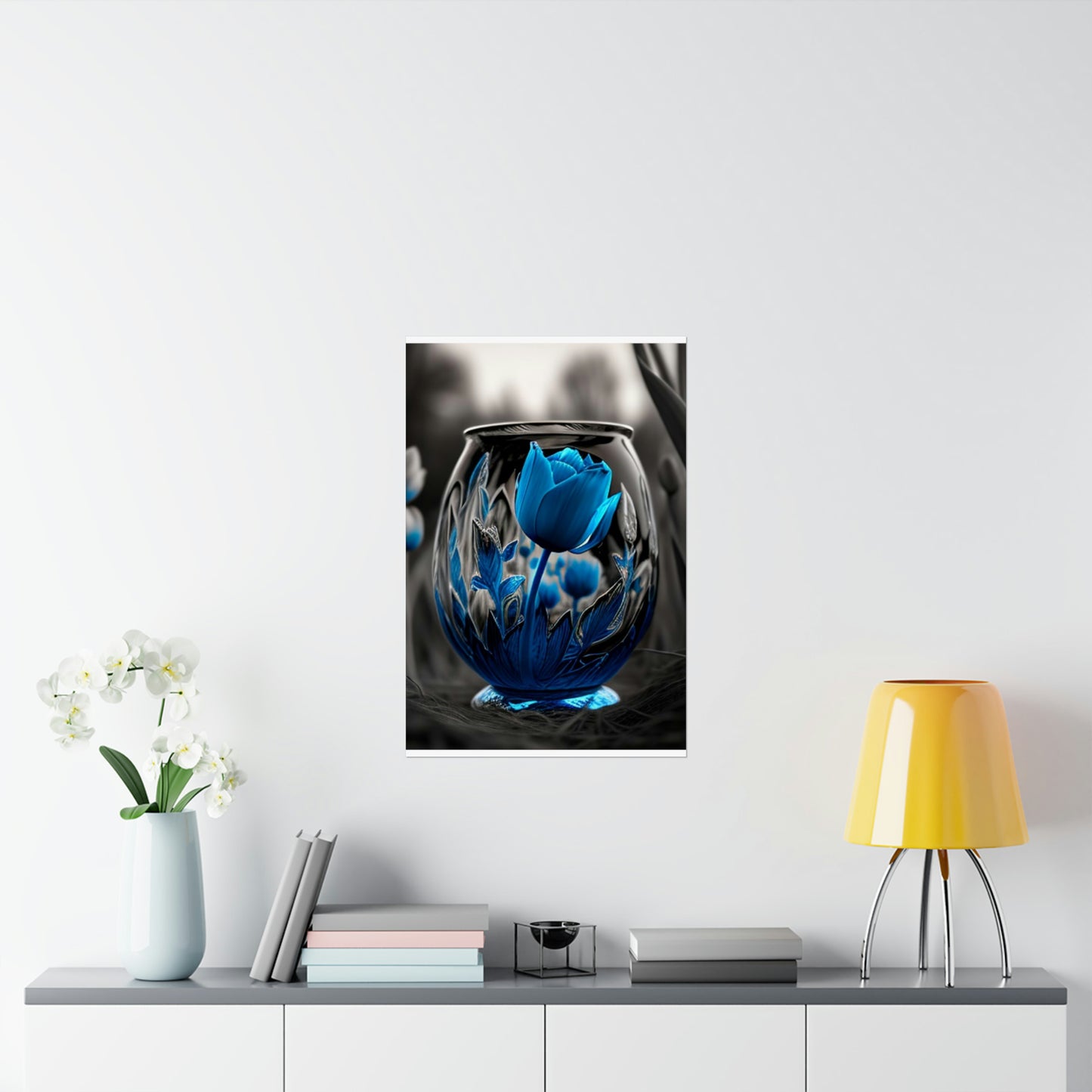 Premium Matte Vertical Posters Tulip Blue 2