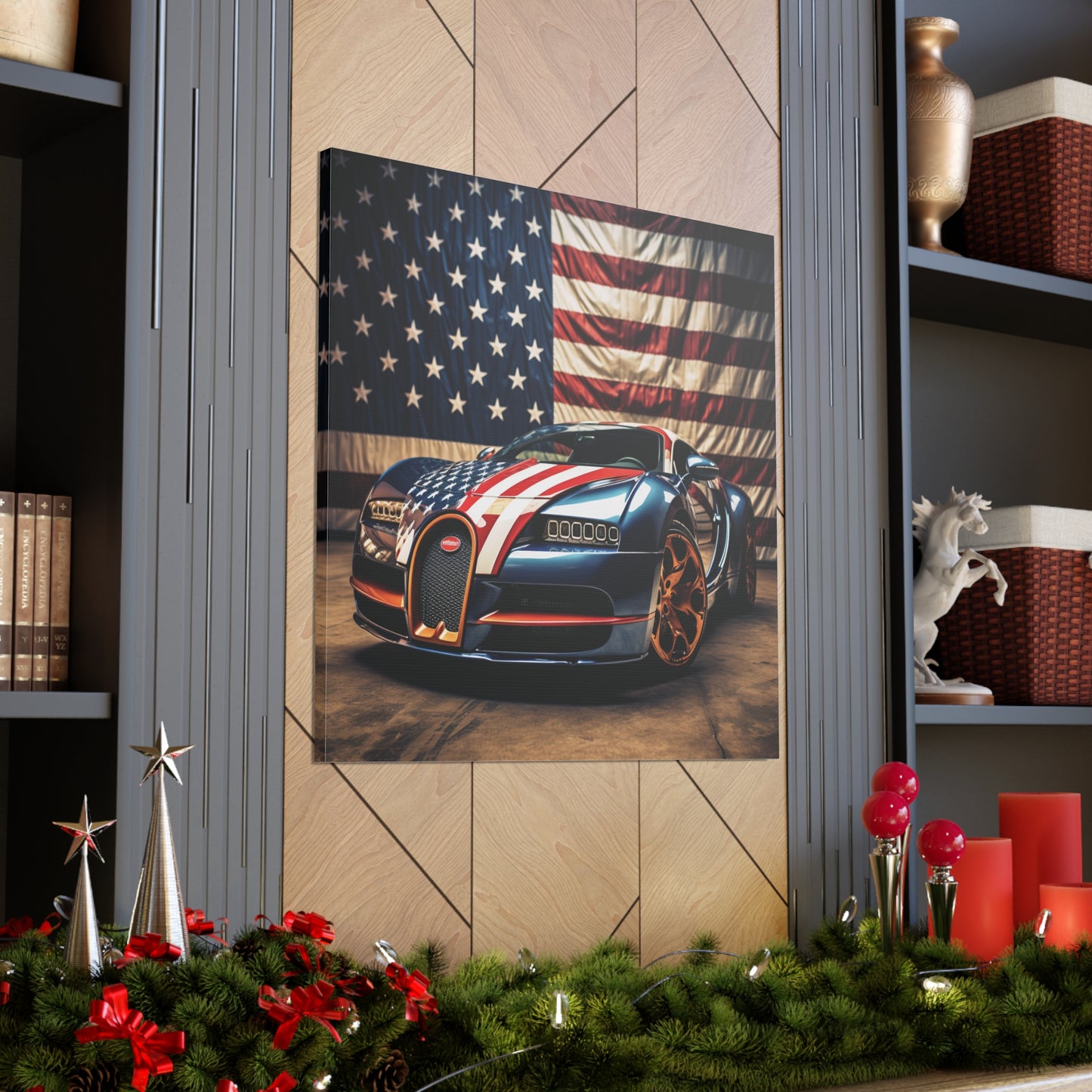 Canvas Gallery Wraps Bugatti Flag American 4