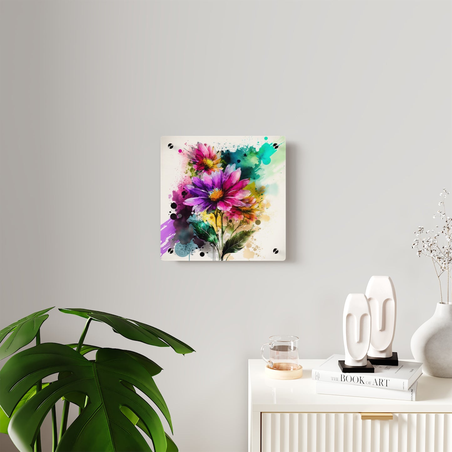 Acrylic Wall Art Panels Bright Spring Flowers 1