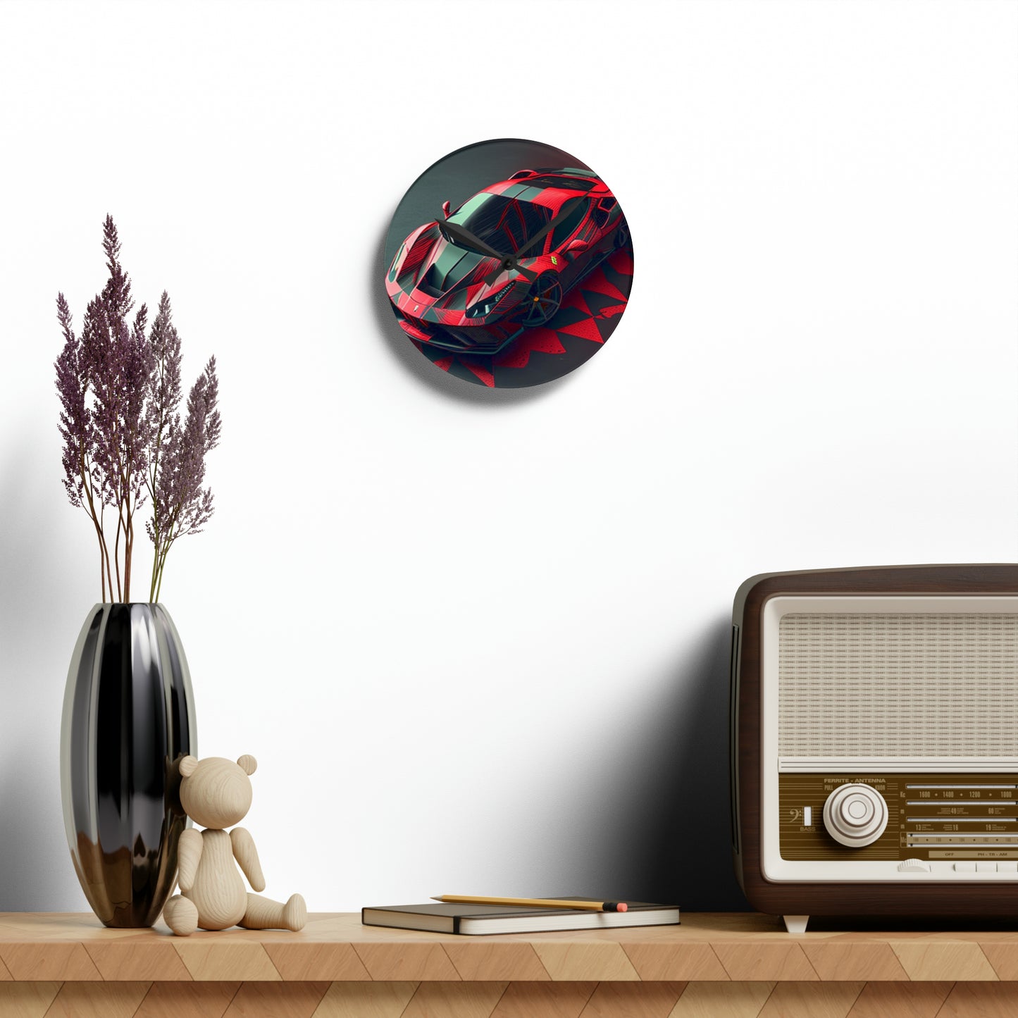 Acrylic Wall Clock Ferrari Hyper 2