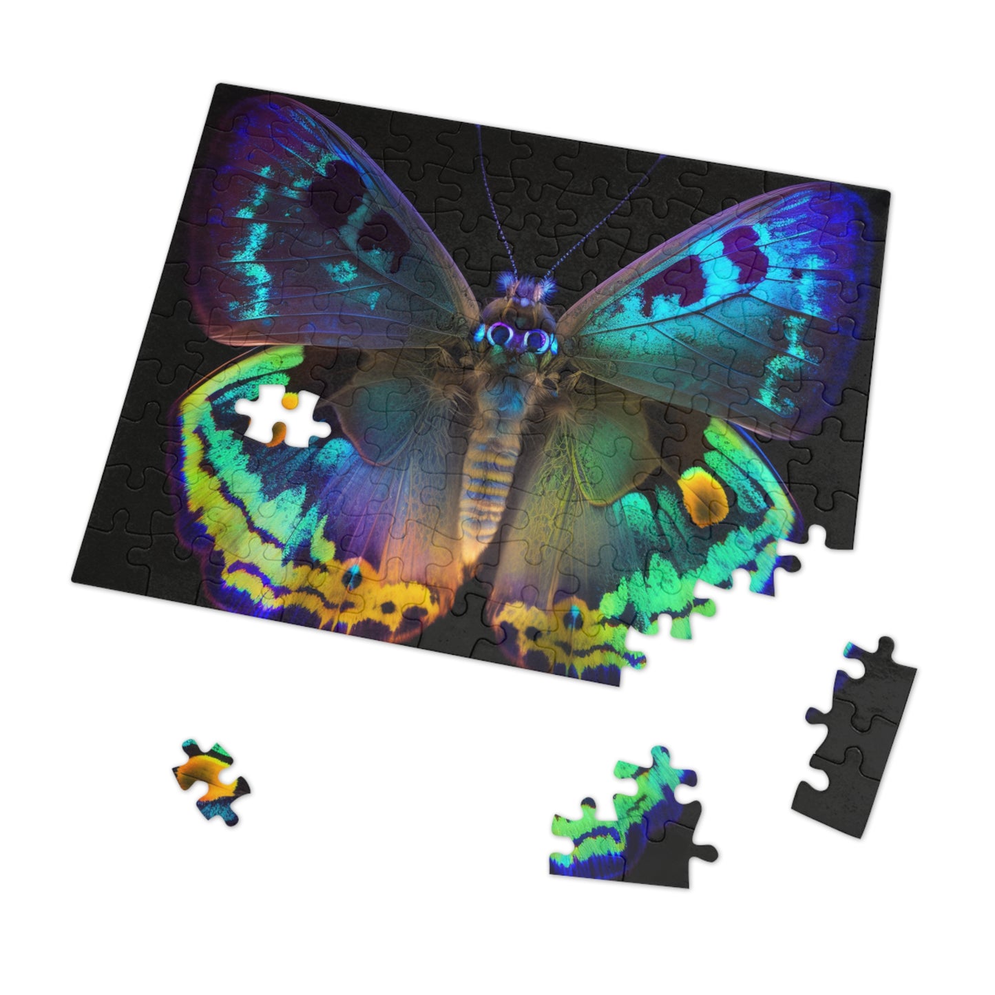 Jigsaw Puzzle (30, 110, 252, 500,1000-Piece) Neon Hue Butterfly 4