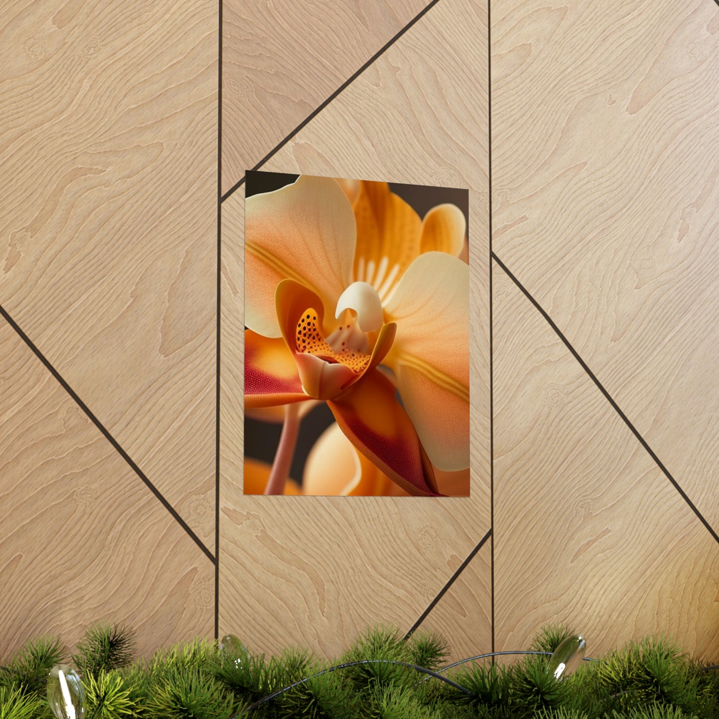 Premium Matte Vertical Posters Orange Orchid 3