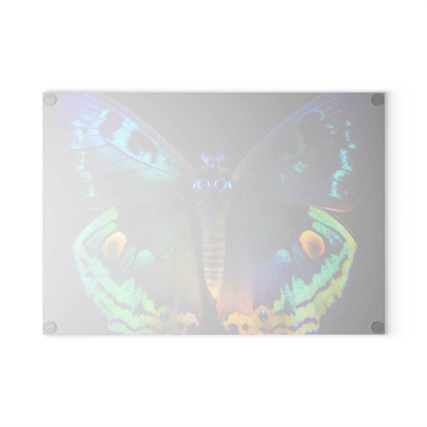 Glass Cutting Board Neon Hue Butterfly 4