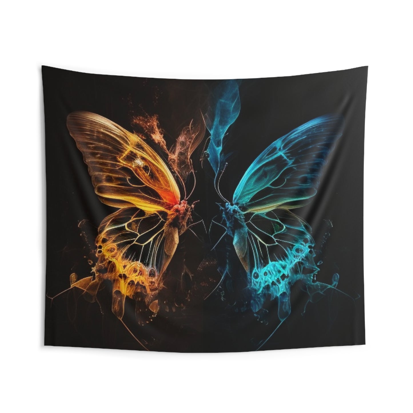 Indoor Wall Tapestries Kiss Neon Butterfly 3