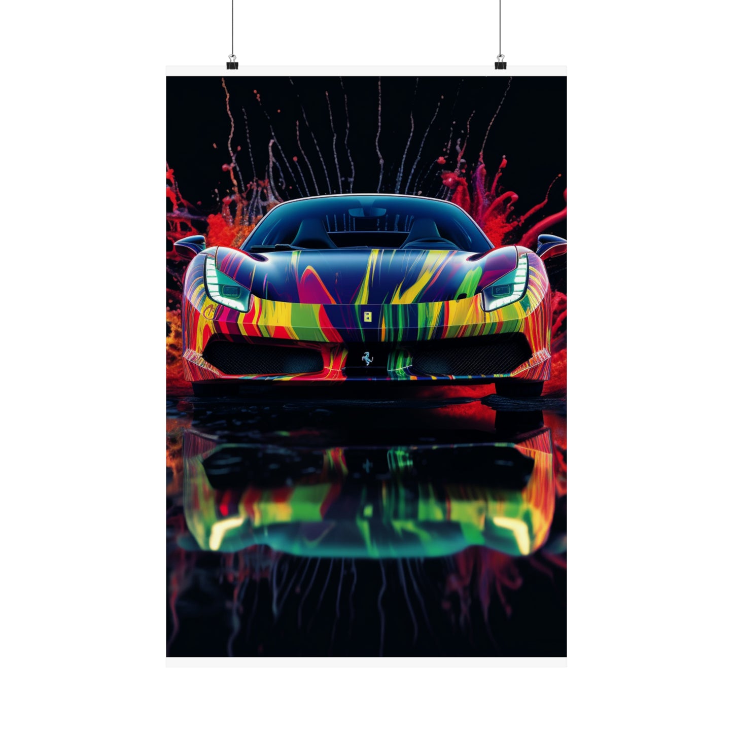 Premium Matte Vertical Posters Ferrari Fusion Water 1