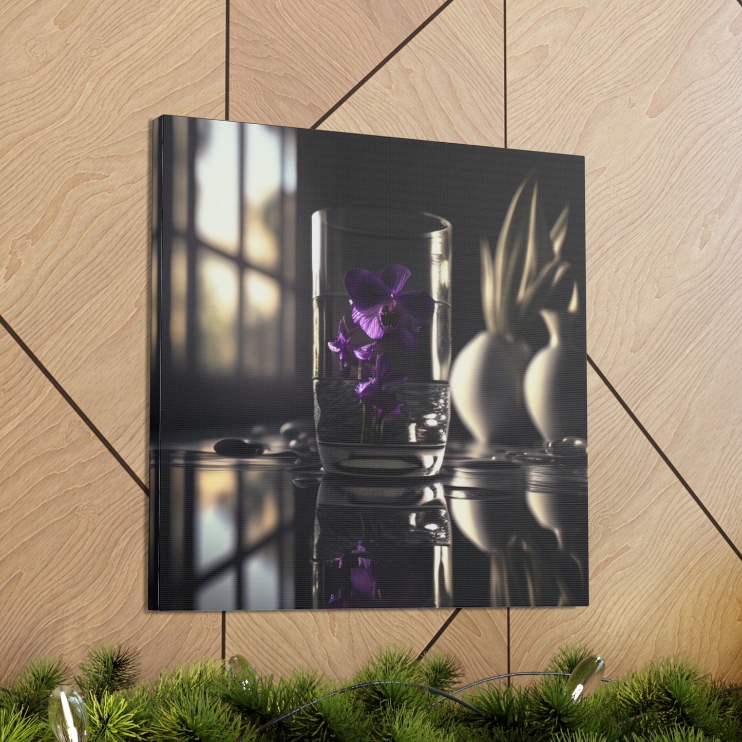 Canvas Gallery Wraps Purple Orchid Glass vase 4