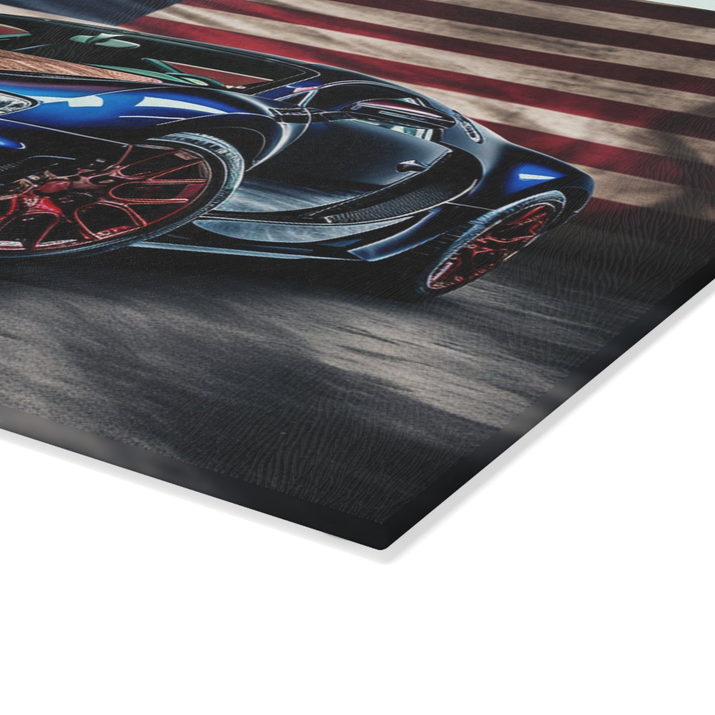 Glass Cutting Board Bugatti American Flag 4