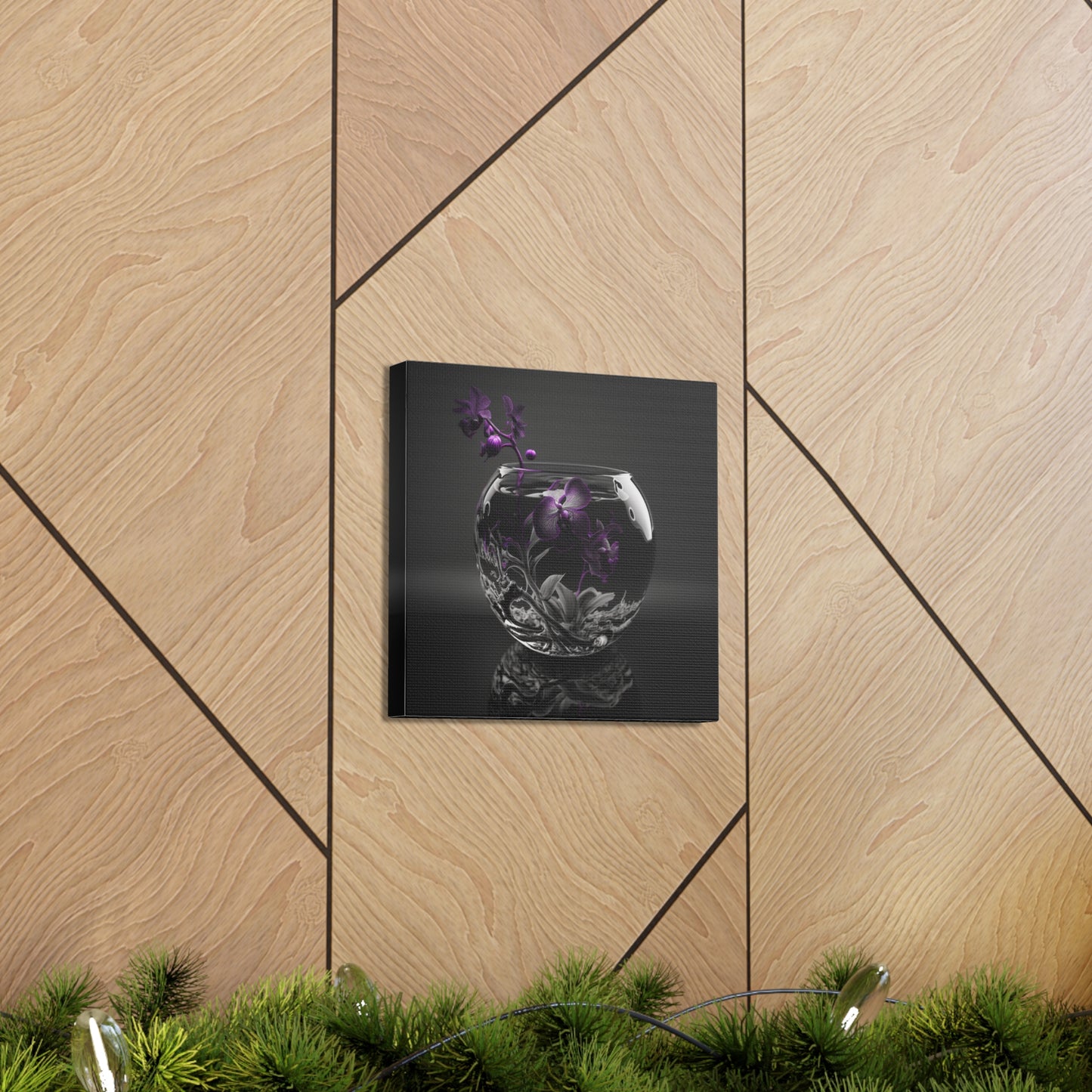 Canvas Gallery Wraps Purple Orchid Glass vase 3