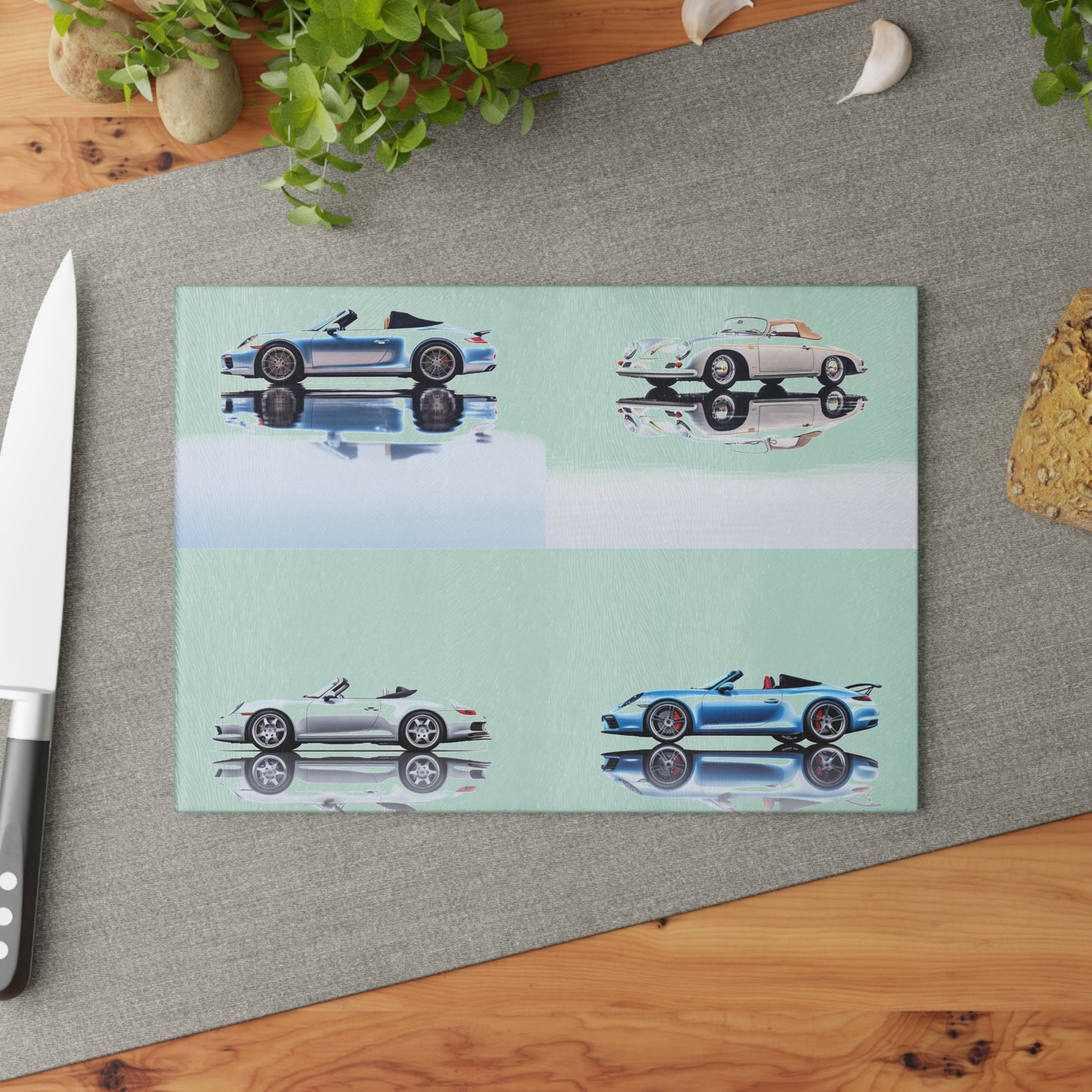 Glass Cutting Board 911 Speedster on water 5