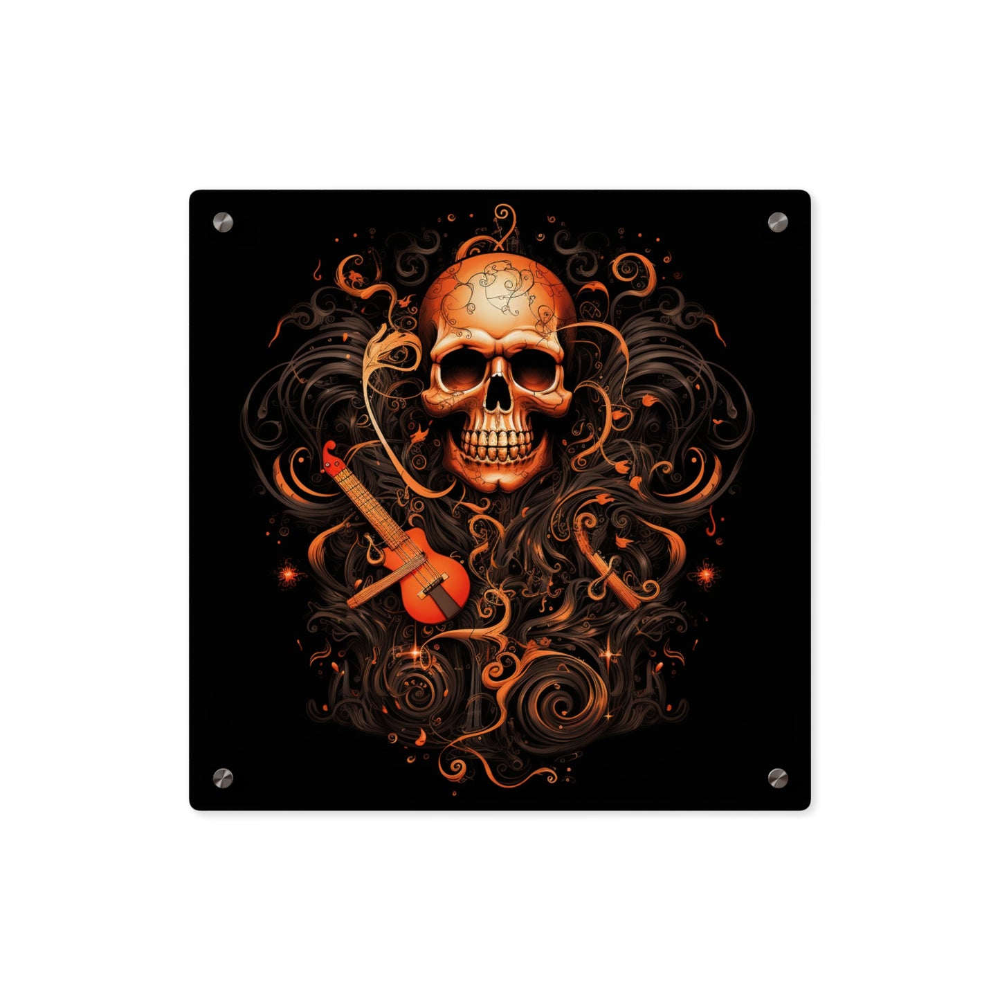 Acrylic Wall Art Panels Skull Treble Clef 4