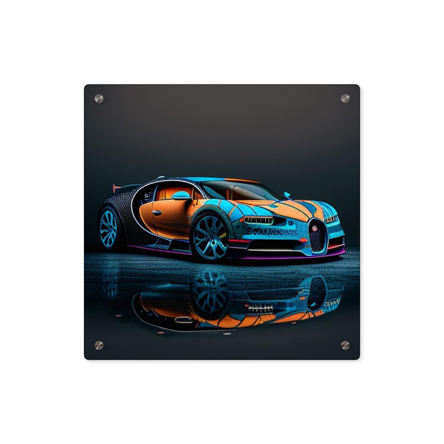 Acrylic Wall Art Panels Bugatti Blue 1