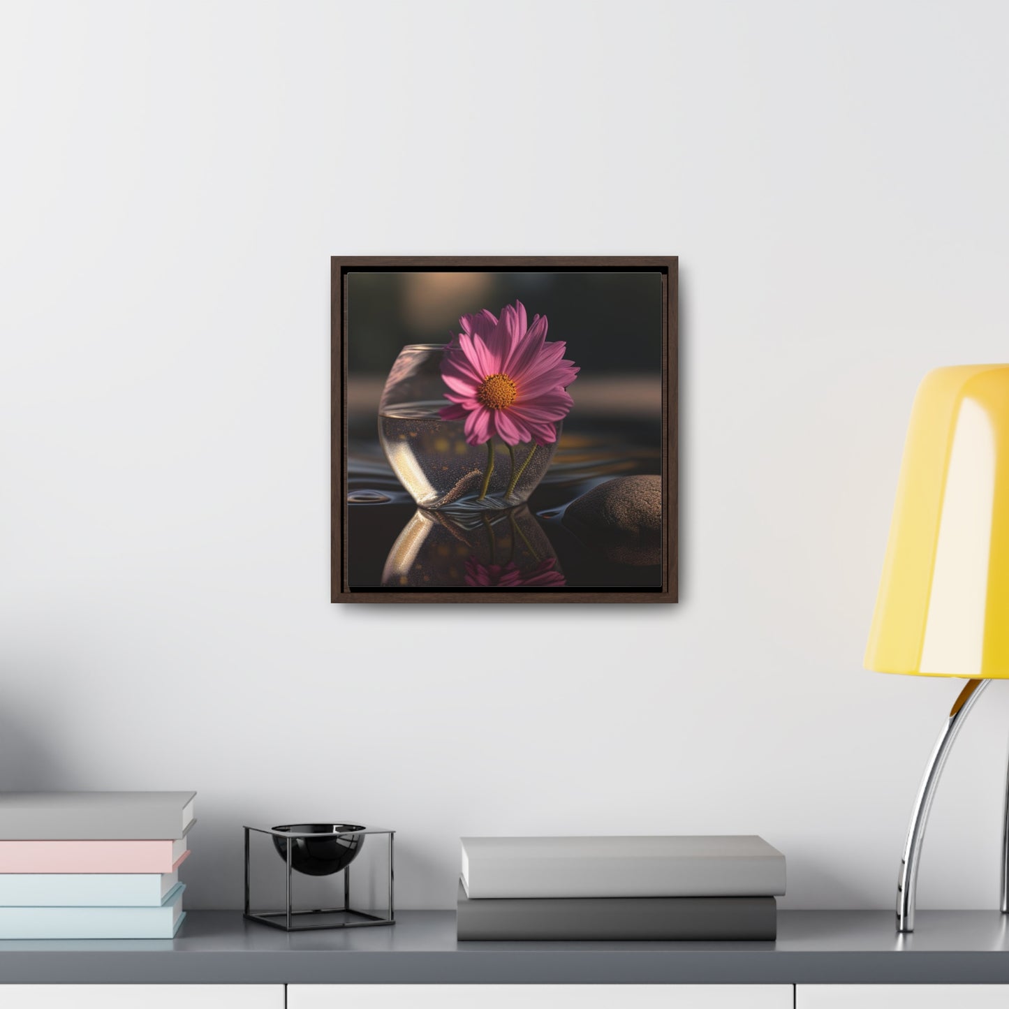 Gallery Canvas Wraps, Square Frame Pink Daisy 4