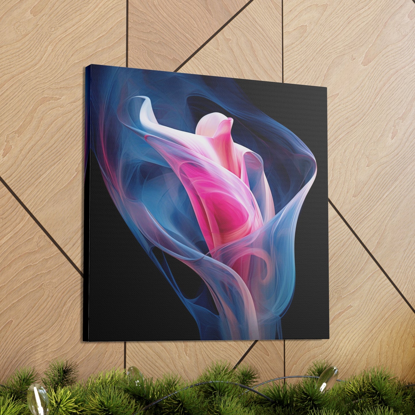 Canvas Gallery Wraps Pink & Blue Tulip Rose 3