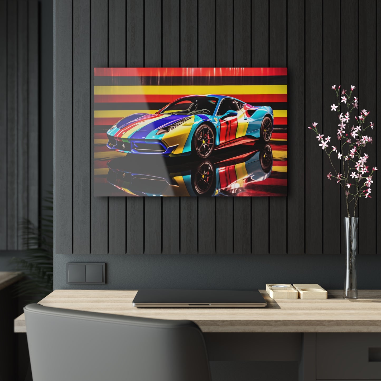 Acrylic Prints Hyper Colorfull Ferrari 2