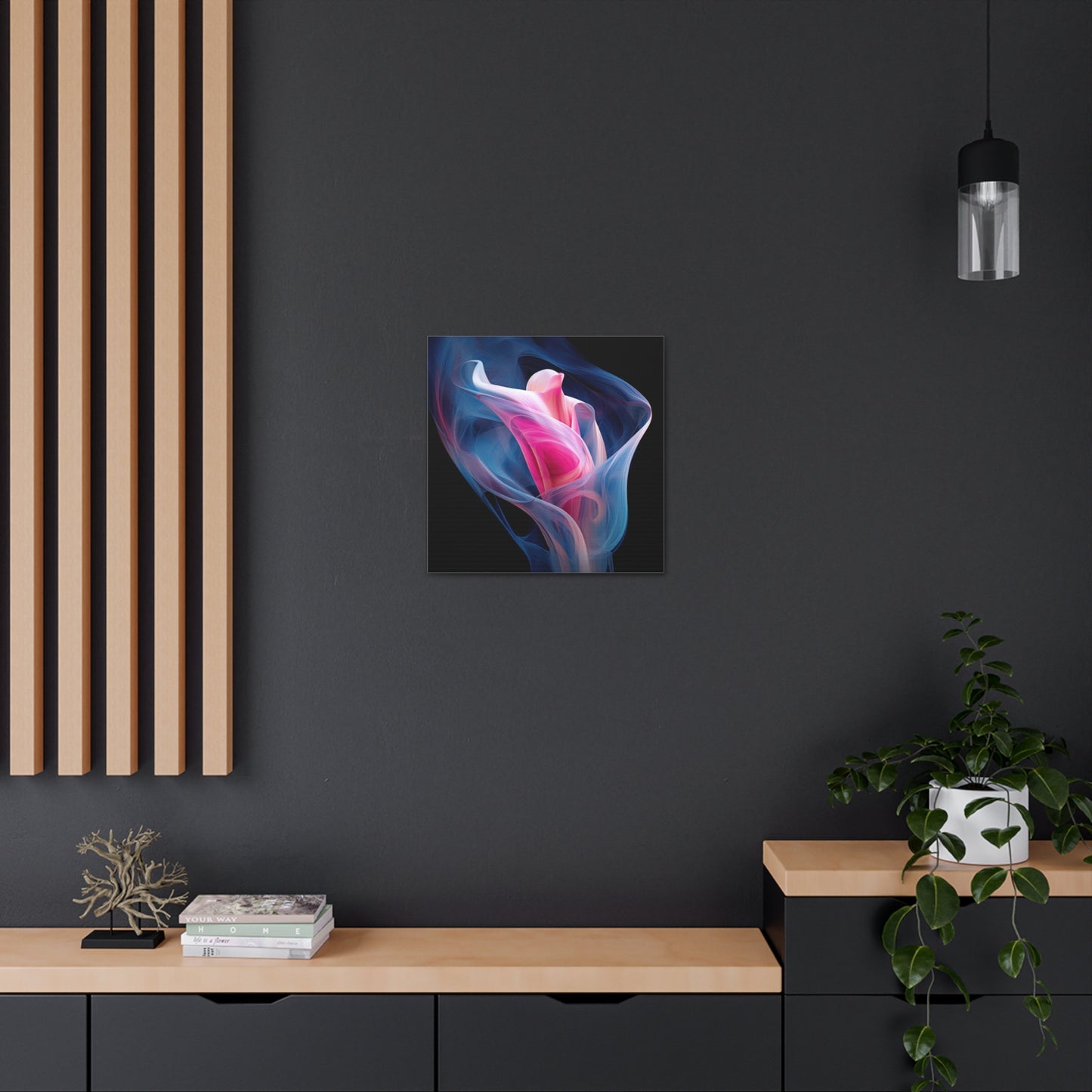 Canvas Gallery Wraps Pink & Blue Tulip Rose 3