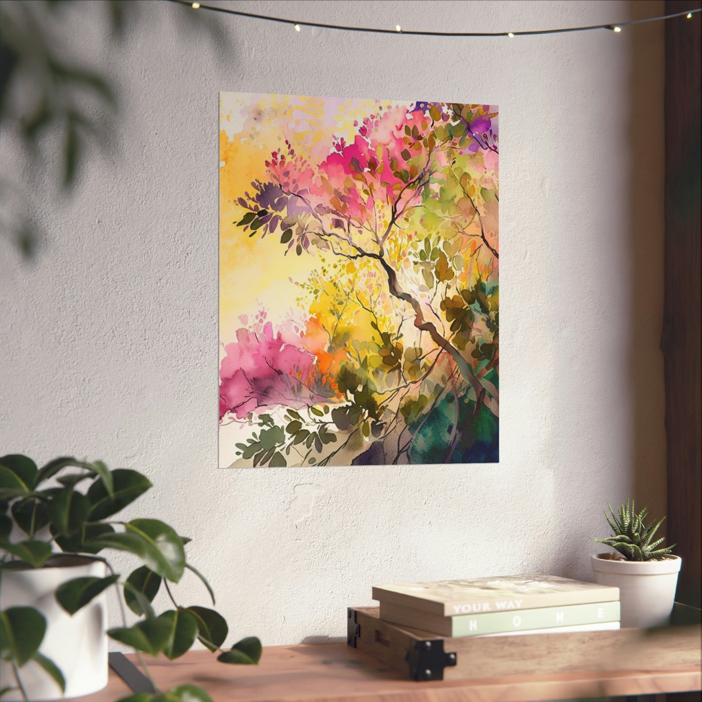 Premium Matte Vertical Posters Mother Nature Bright Spring Colors Realistic Watercolor 2