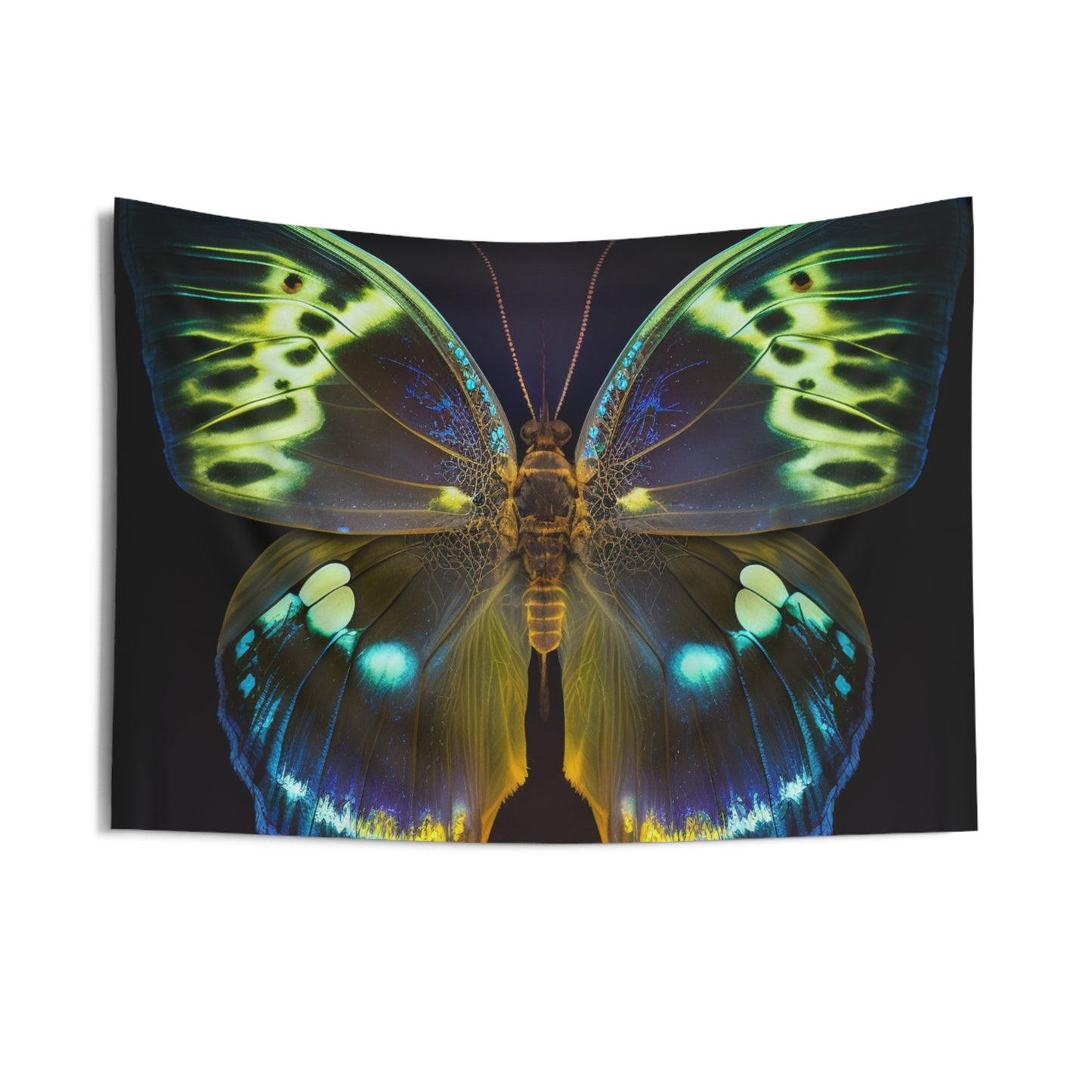 Indoor Wall Tapestries Neon Hue Butterfly 1