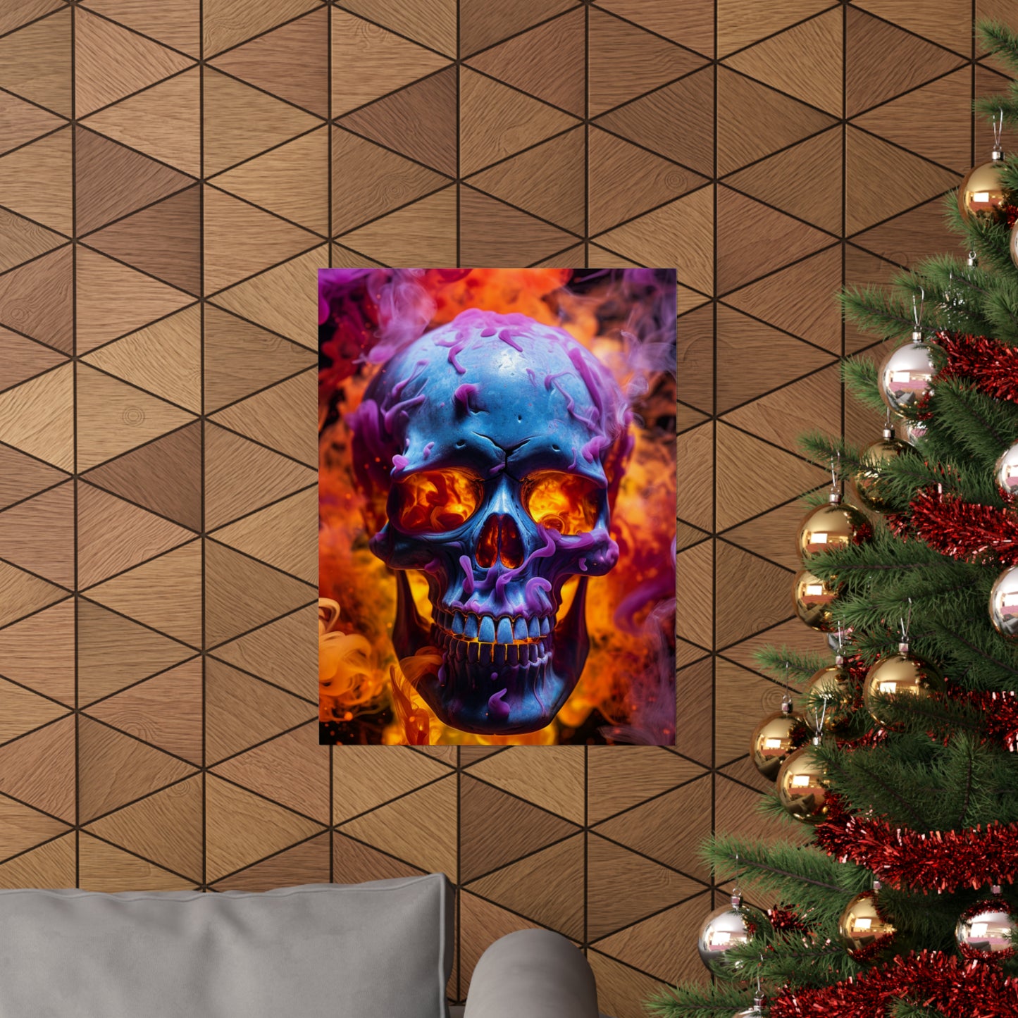 Premium Matte Vertical Posters Macro Skull 3