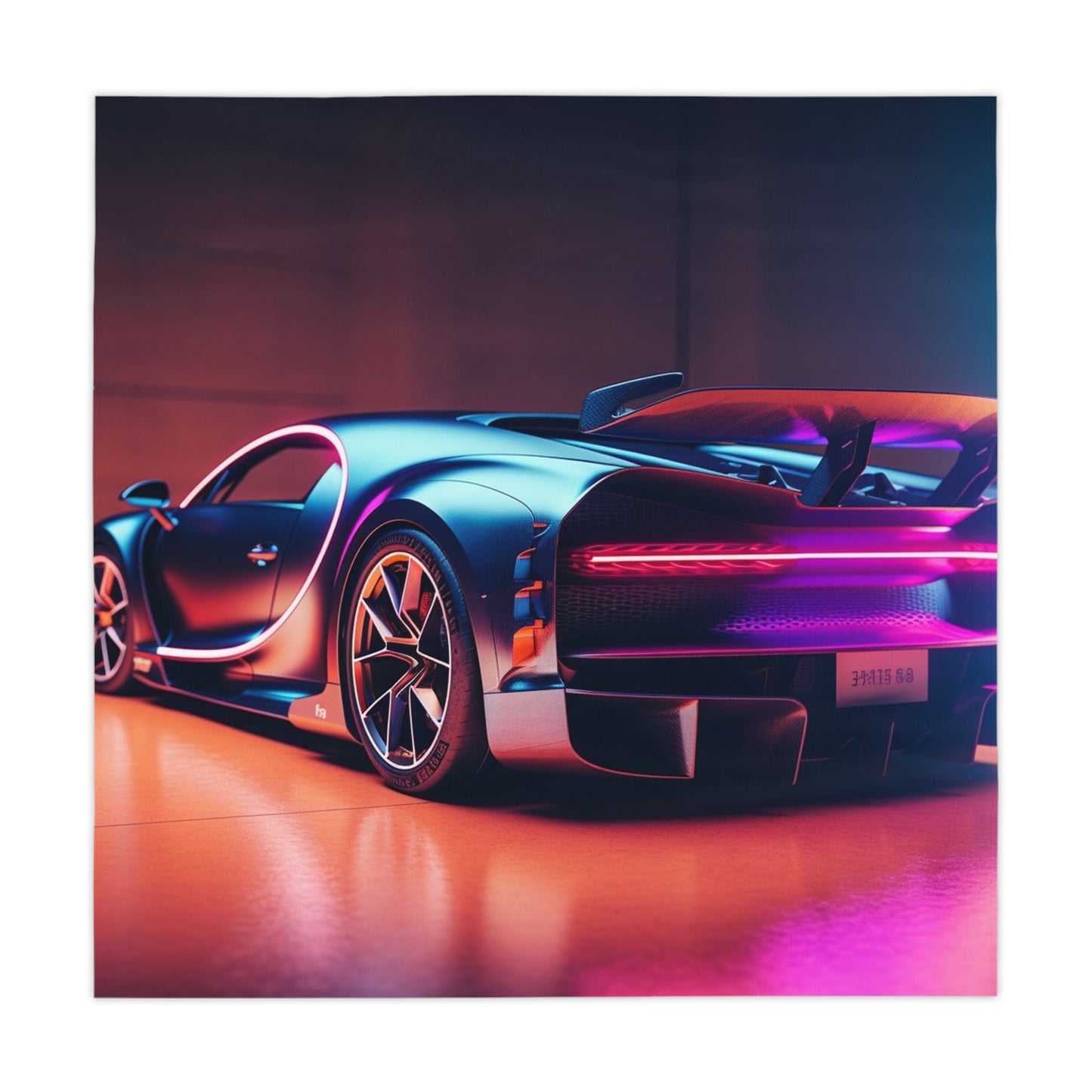 Tablecloth Hyper Bugatti Neon Chiron 2