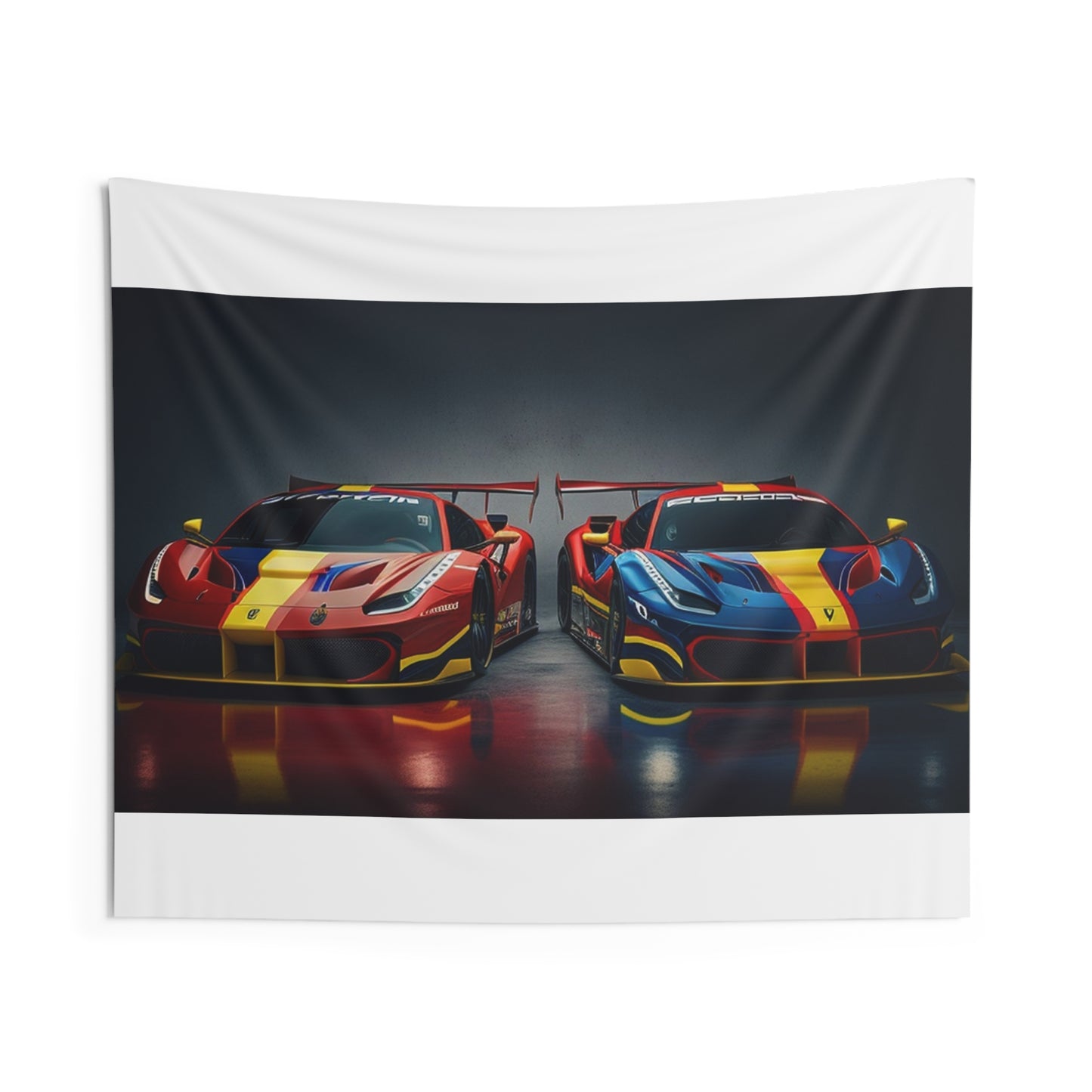 Indoor Wall Tapestries Ferrari Red Blue 4