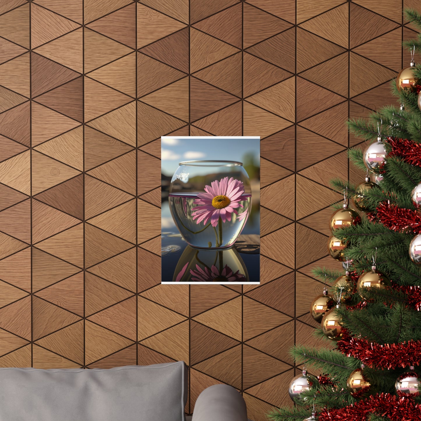 Premium Matte Vertical Posters Daisy in a vase 1