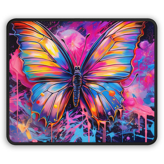 Gaming Mouse Pad  Pink Butterfly Flair 3