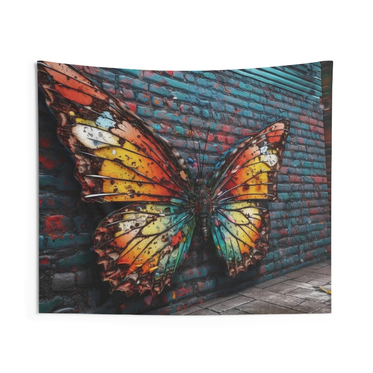 Indoor Wall Tapestries Liquid Street Butterfly 2