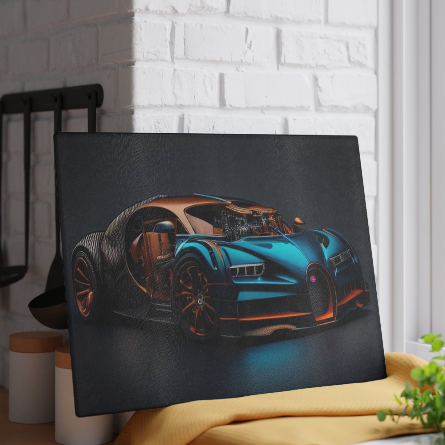 Glass Cutting Board Bugatti Blue 4