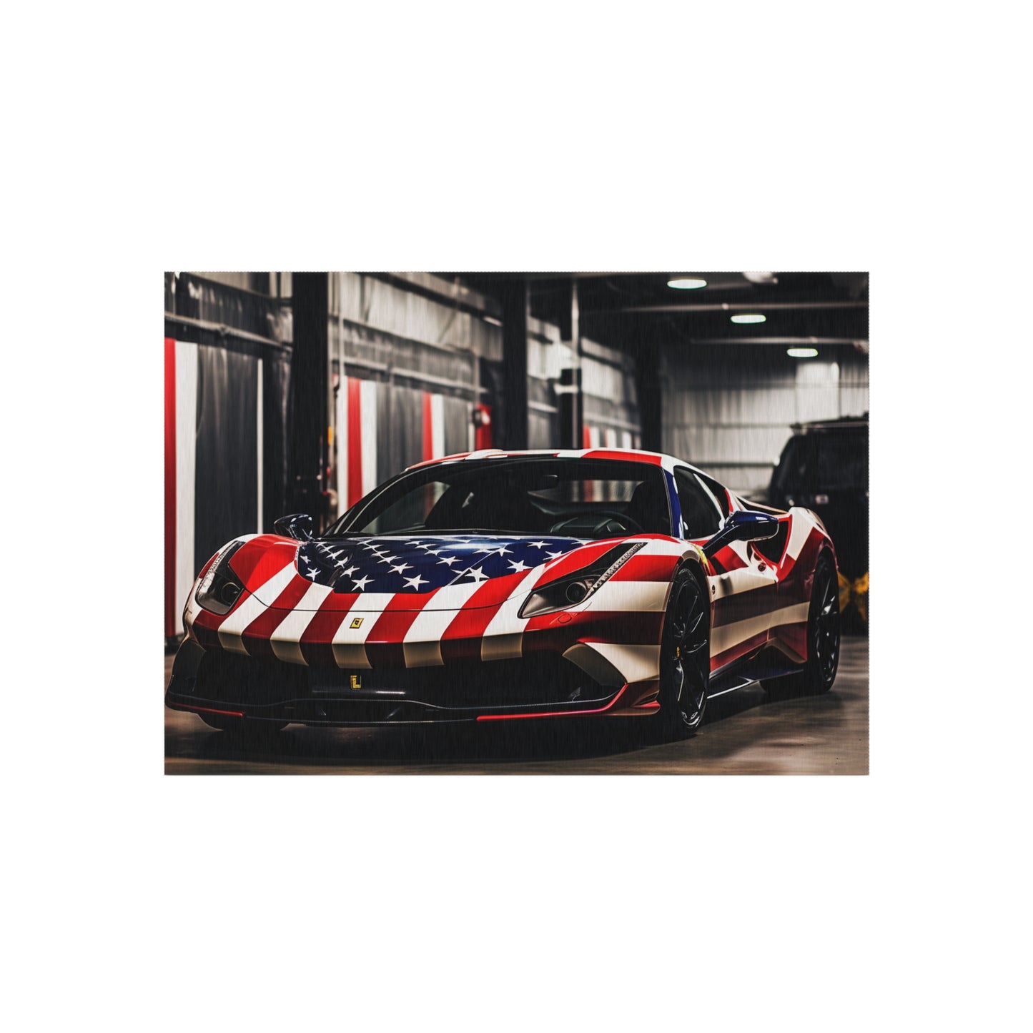 Outdoor Rug  American Flag Farrari 3