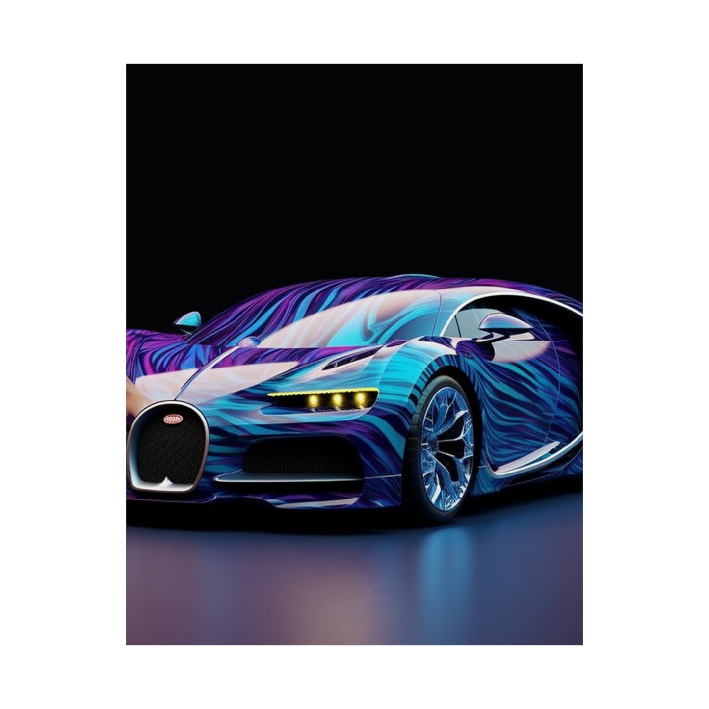 Premium Matte Vertical Posters Bugatti Abstract Flair 3