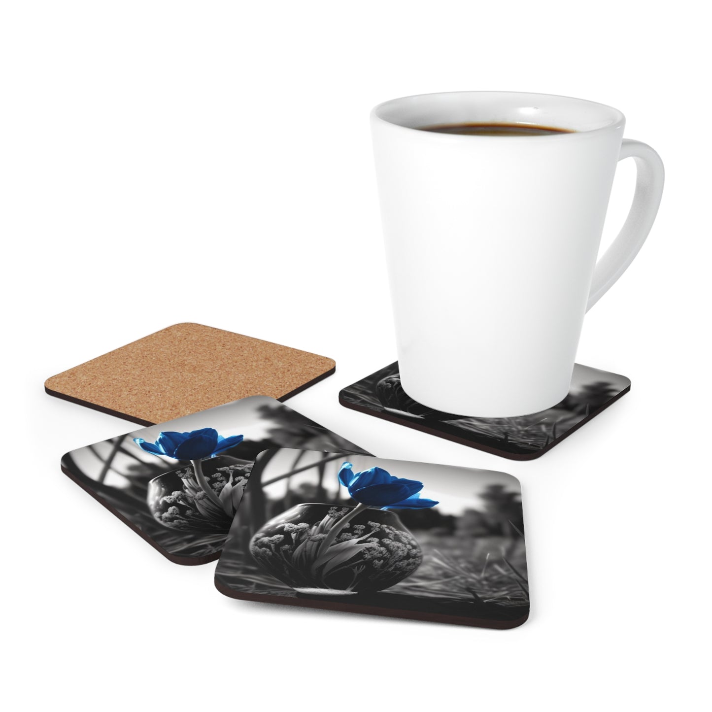 Corkwood Coaster Set Tulip 3