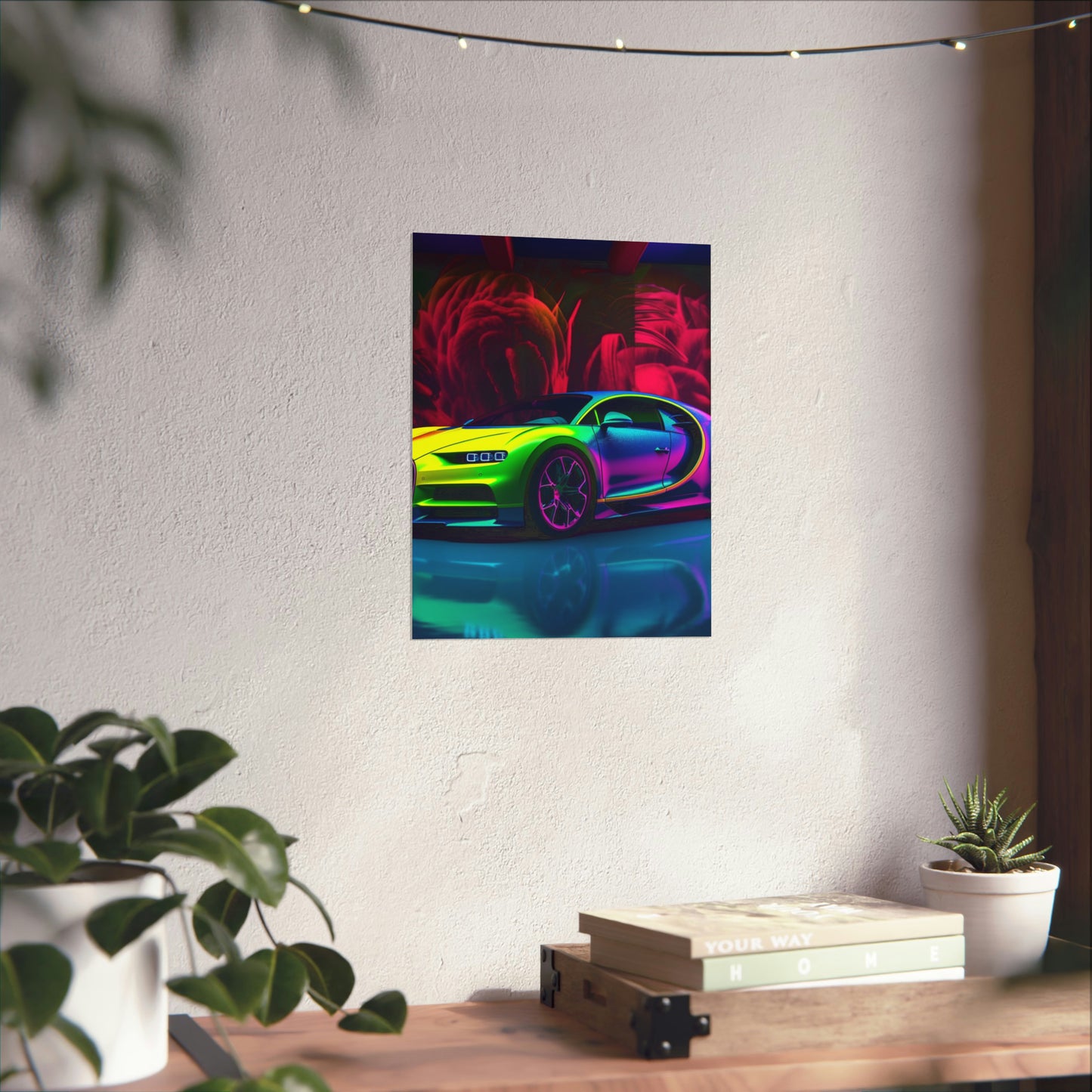 Premium Matte Vertical Posters Florescent Bugatti Flair 1