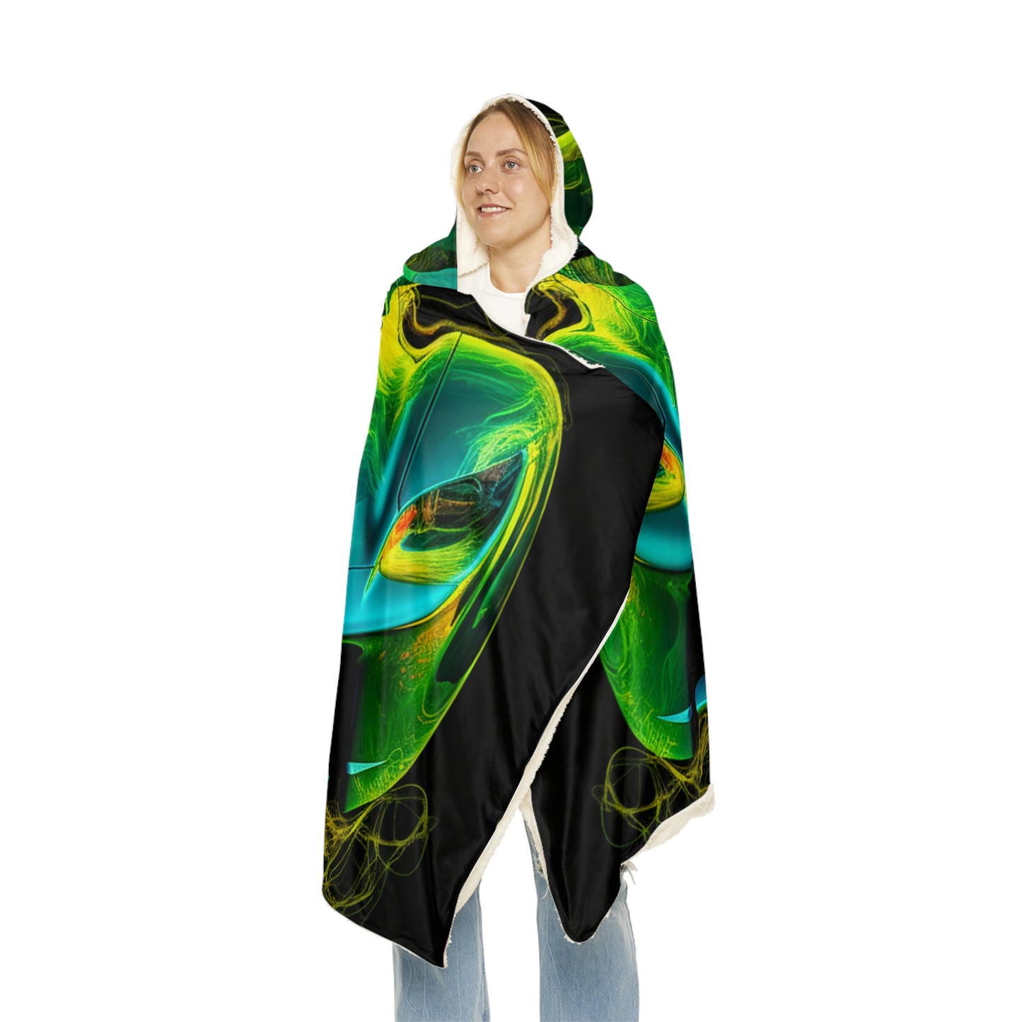 Snuggle Hooded Blanket Ferrari Neon 2