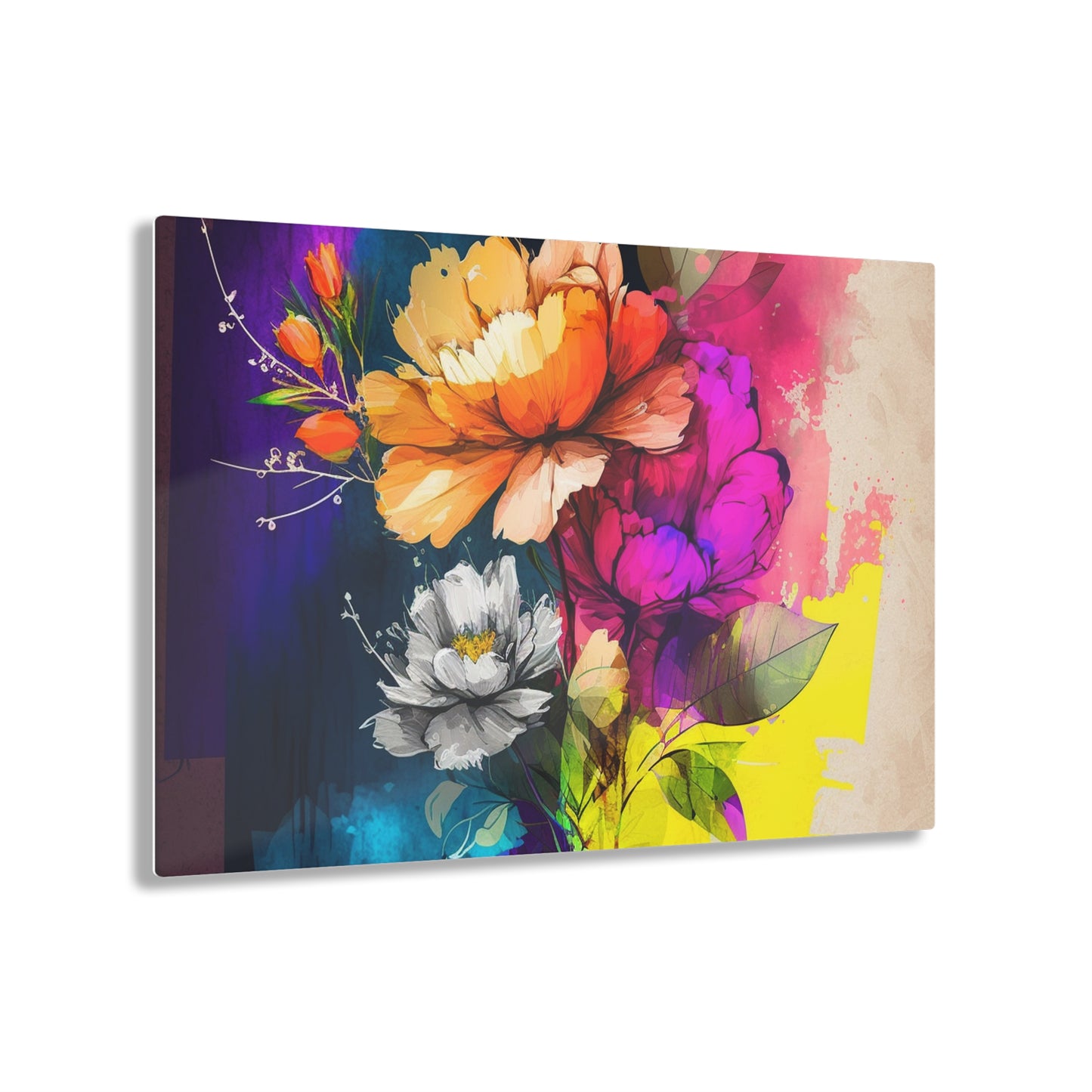 Acrylic Prints Bright Spring Flowers 4