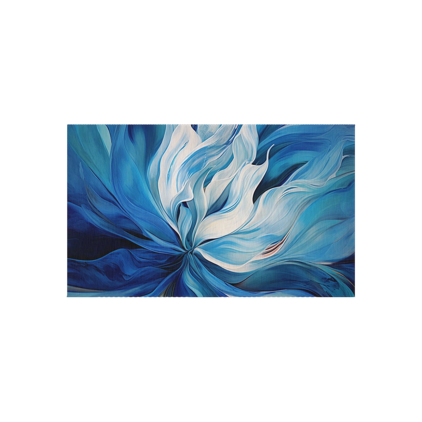 Outdoor Rug  Blue Tluip Abstract 1