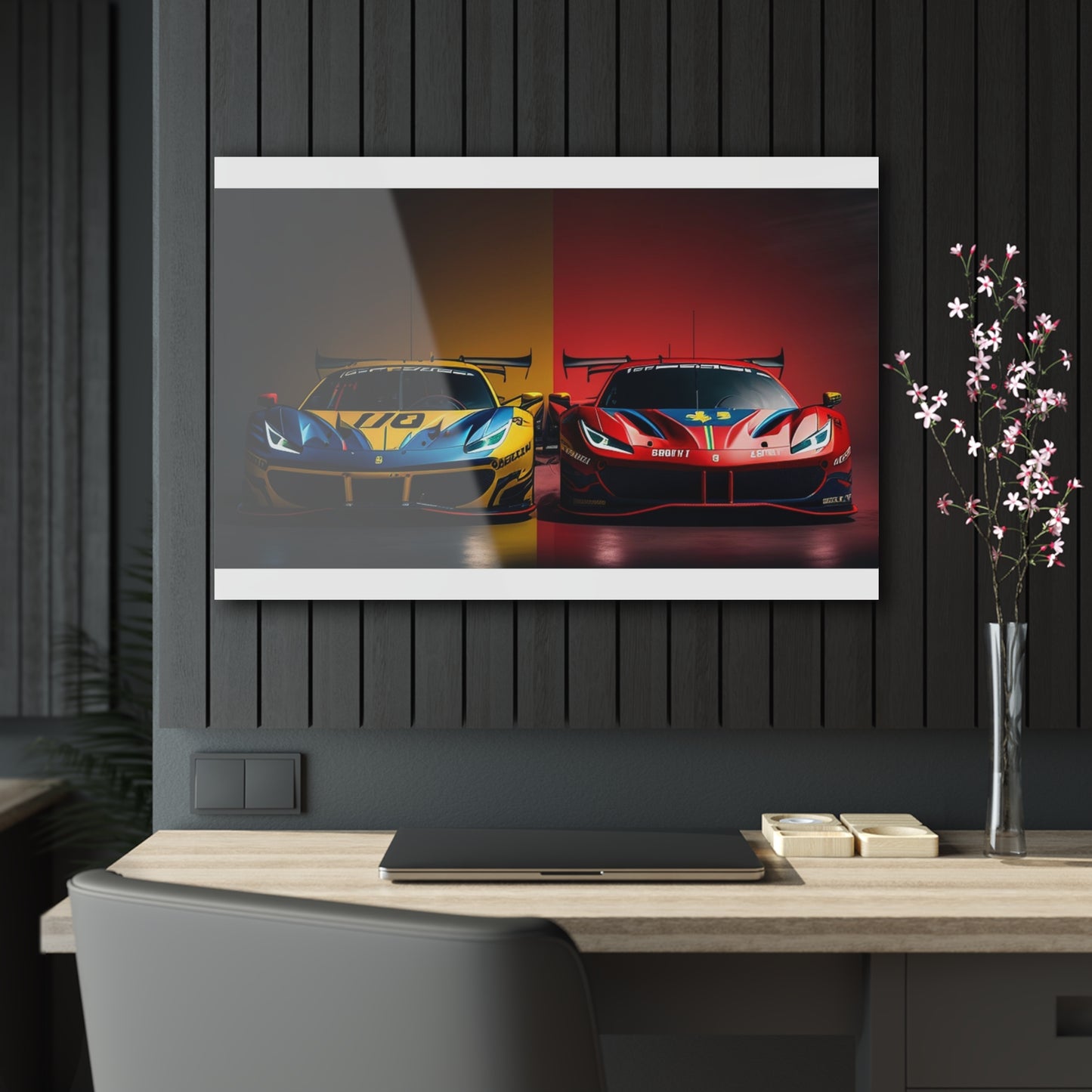 Acrylic Prints Ferrari Red Blue 3