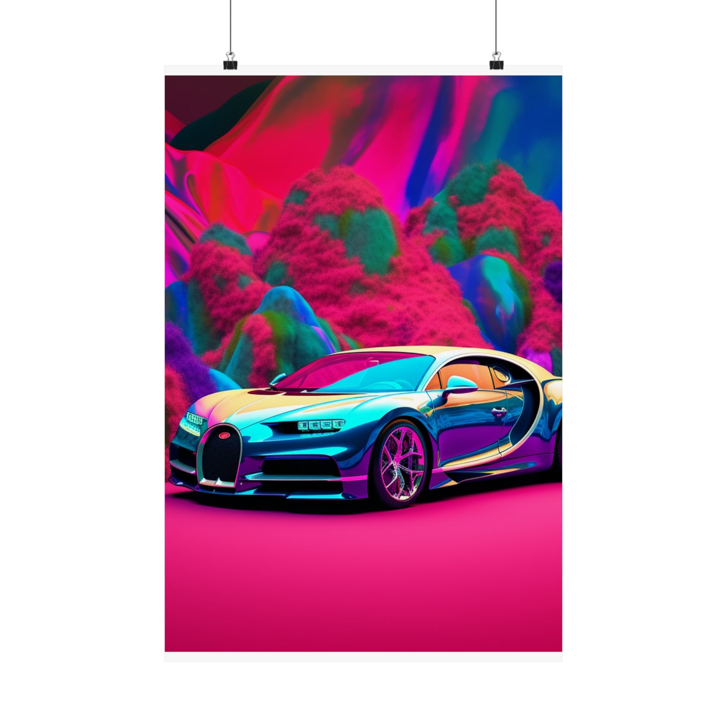 Premium Matte Vertical Posters Florescent Bugatti Flair 4