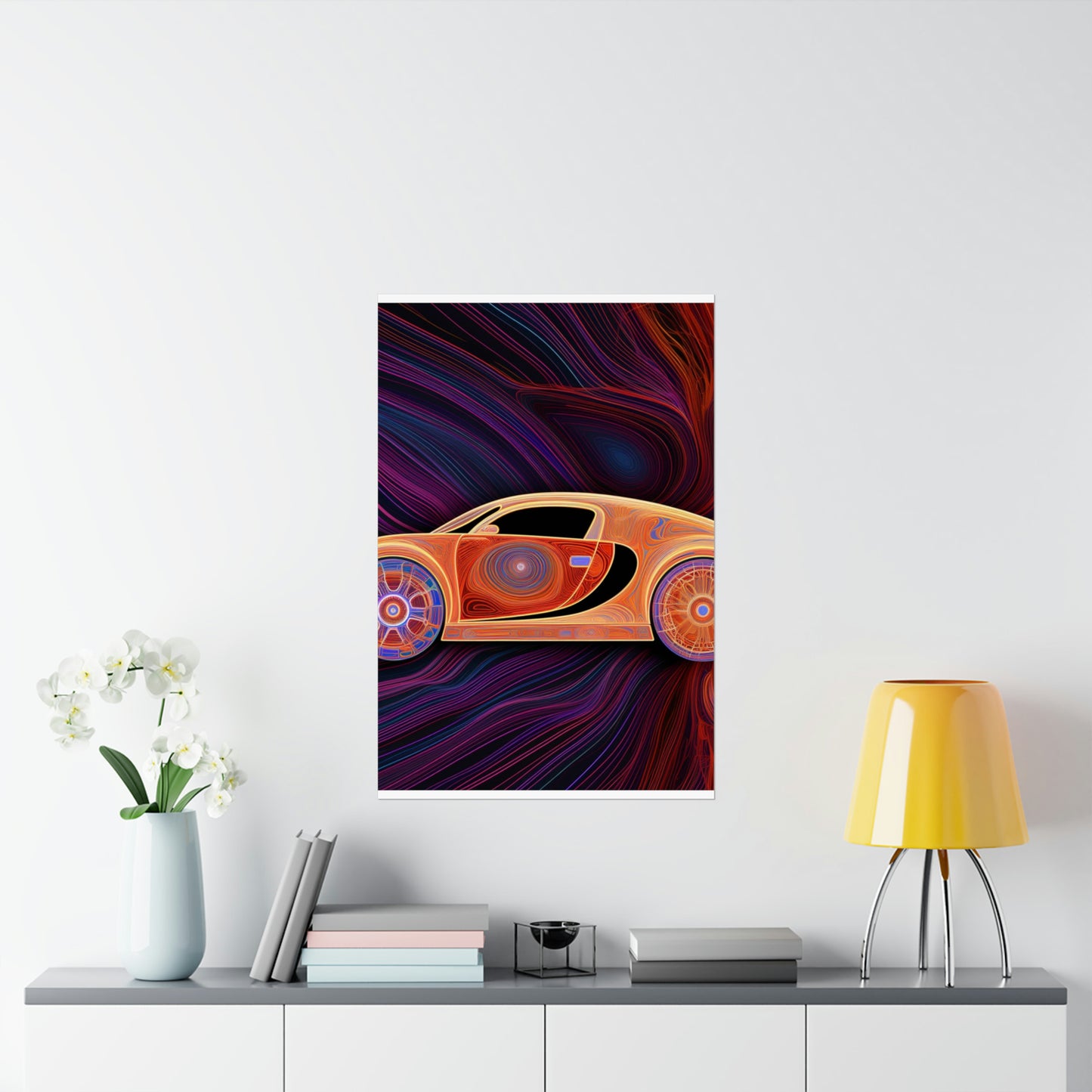 Premium Matte Vertical Posters Bugatti Abstract Concept 2