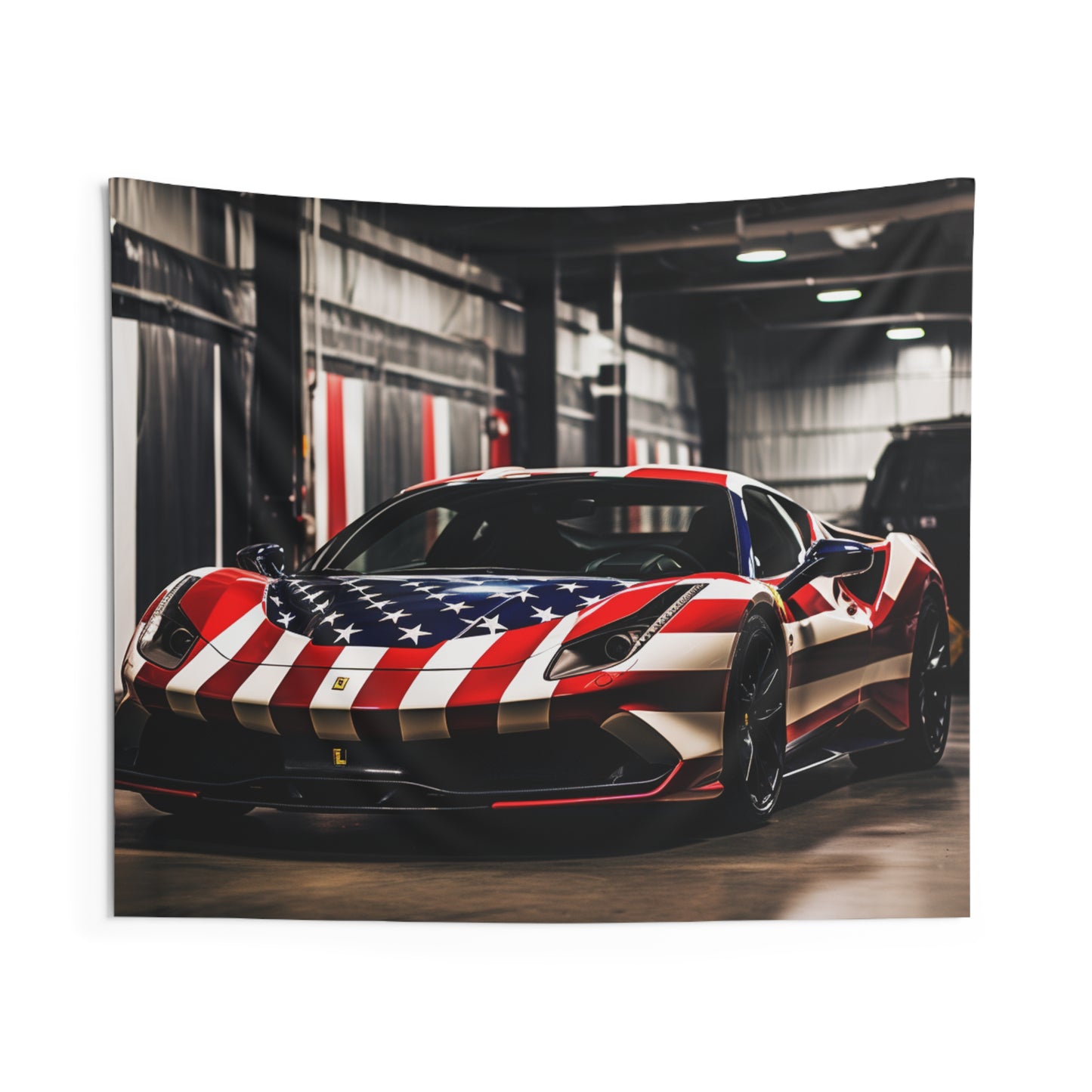 Indoor Wall Tapestries American Flag Farrari 3