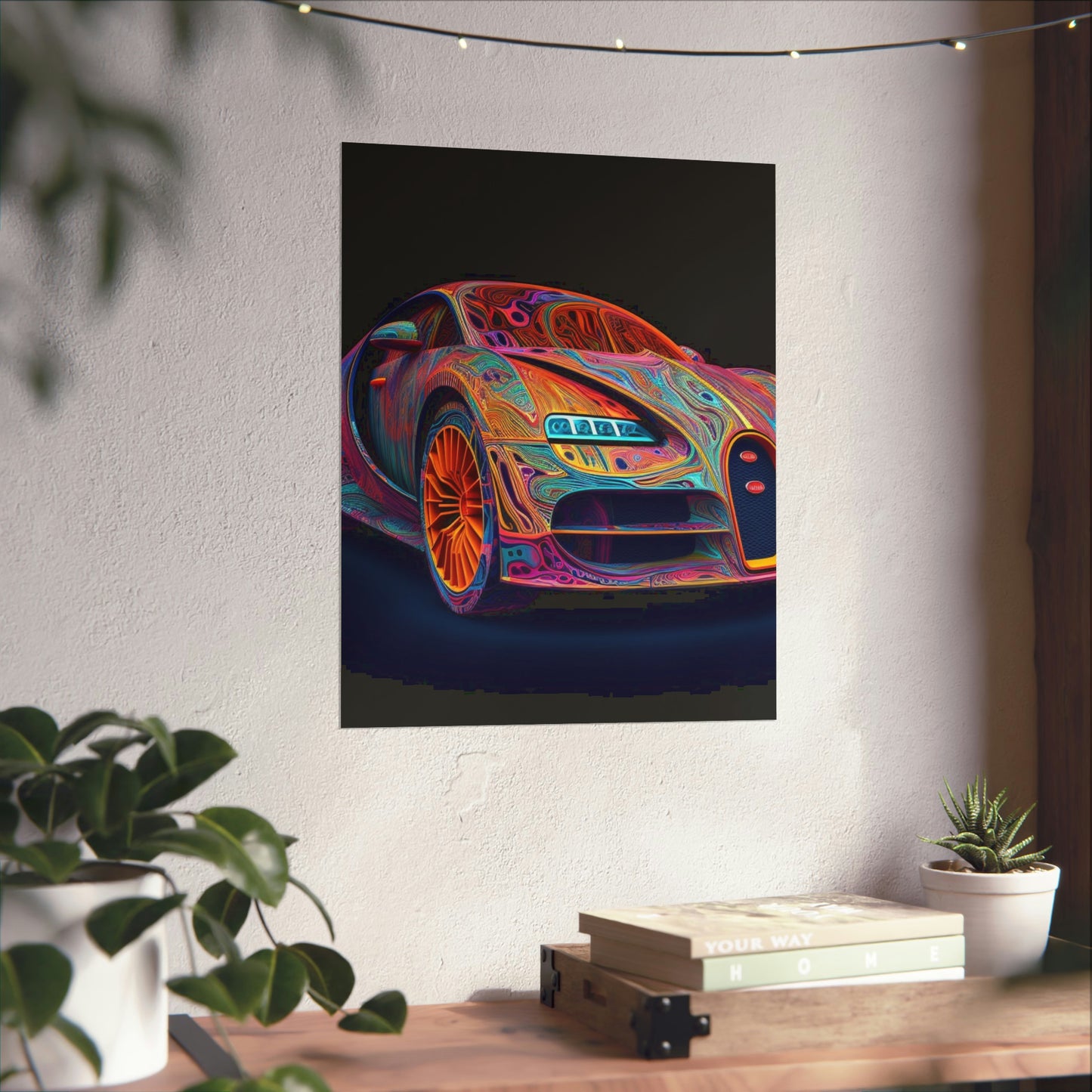 Premium Matte Vertical Posters Bugatti Abstract Concept 1