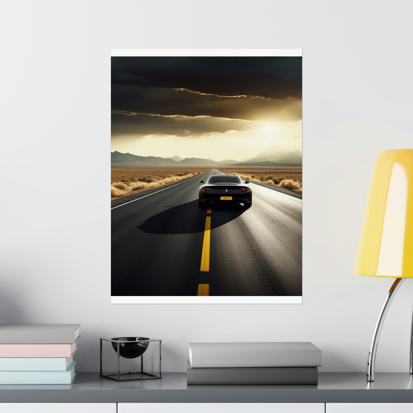 Premium Matte Vertical Posters Ferrari Road 1